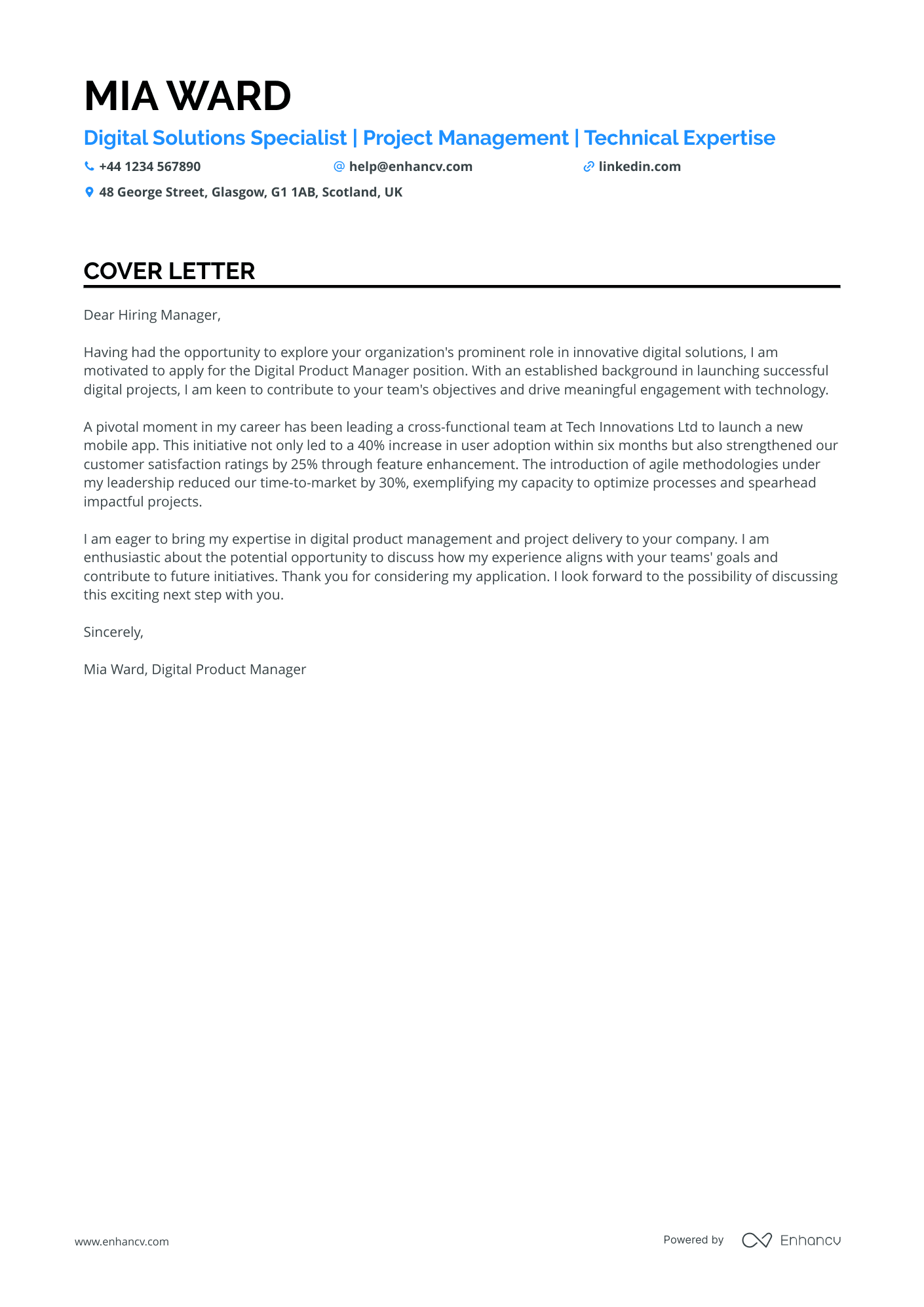Cover Letter Example