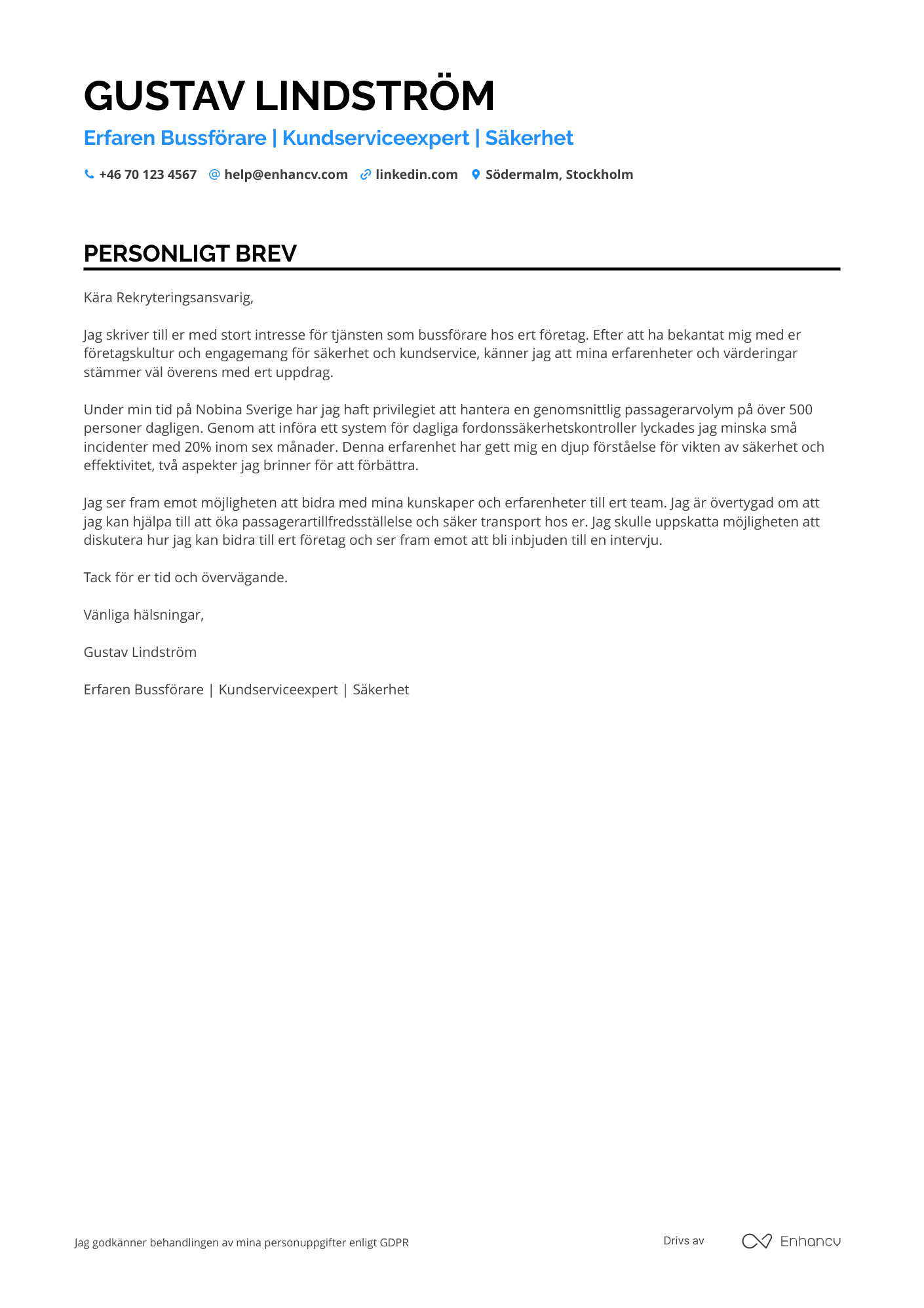 Cover Letter Example
