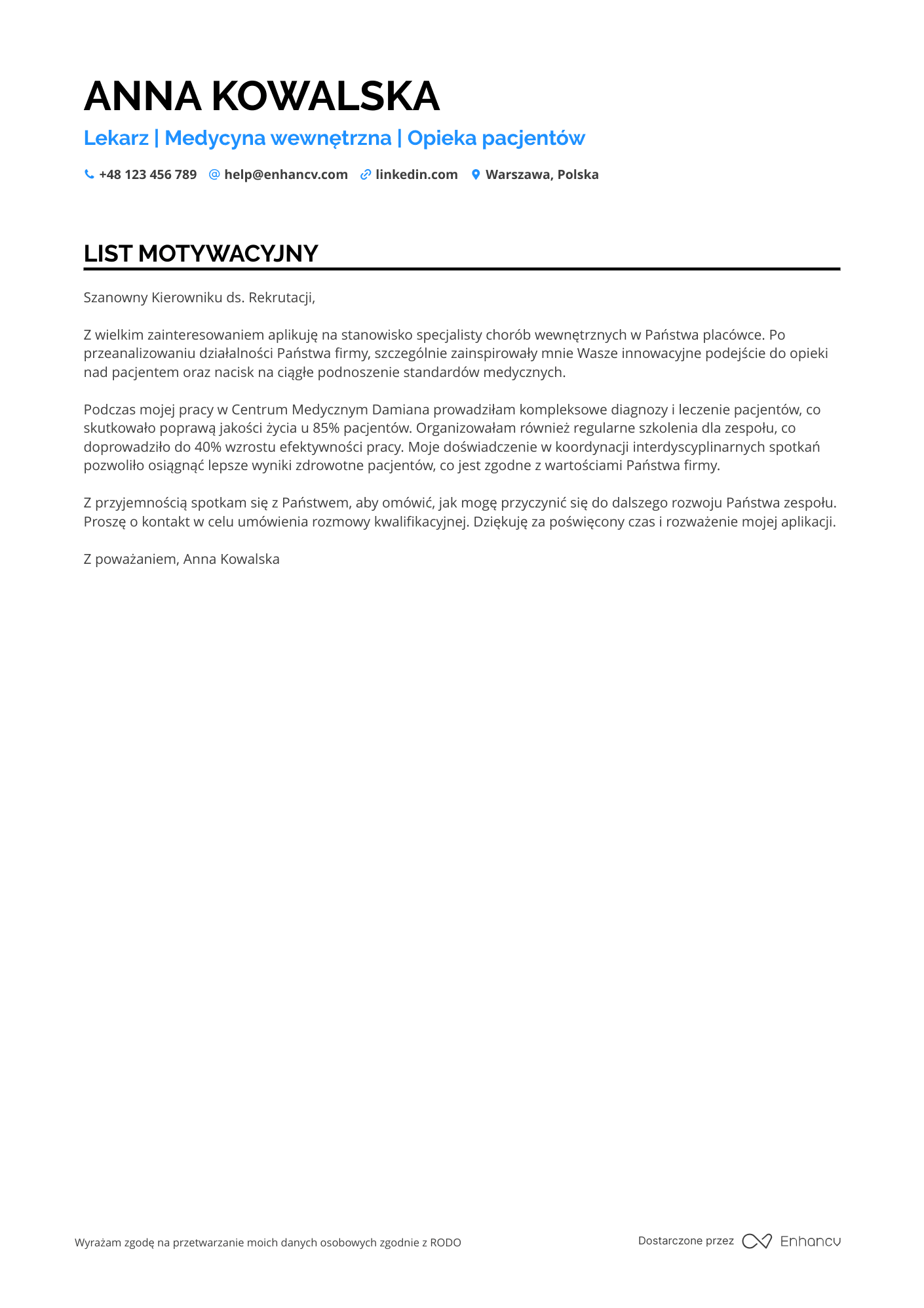 Cover Letter Example