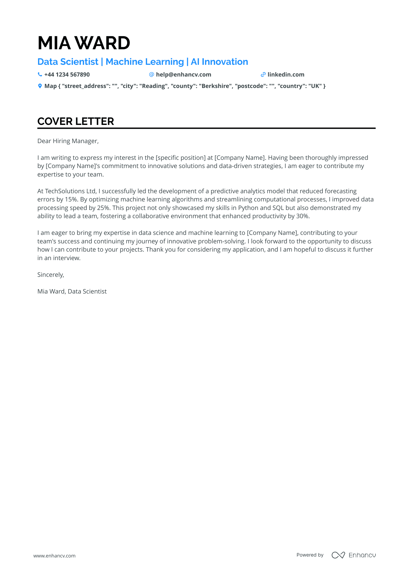 Cover Letter Example