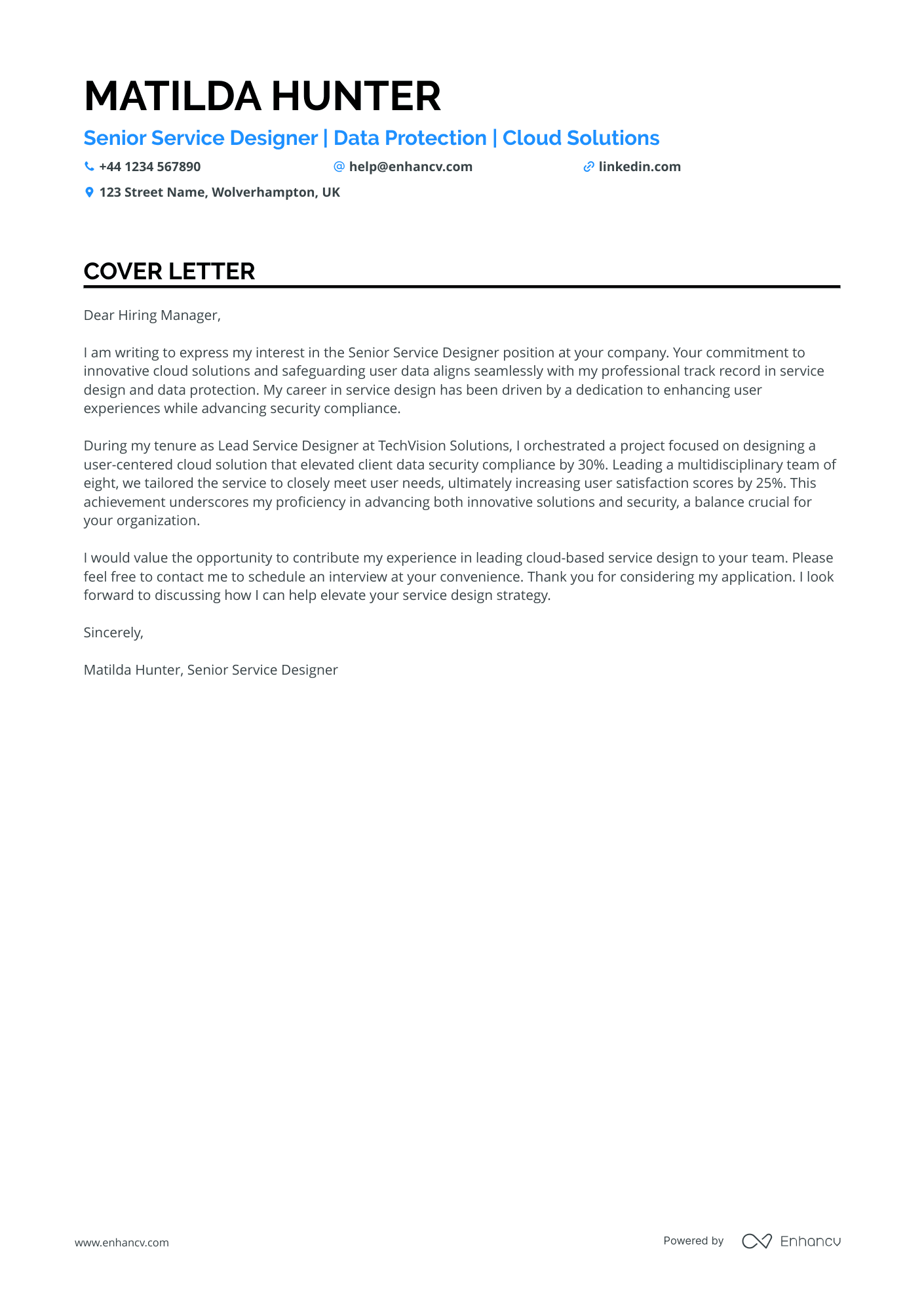Cover Letter Example