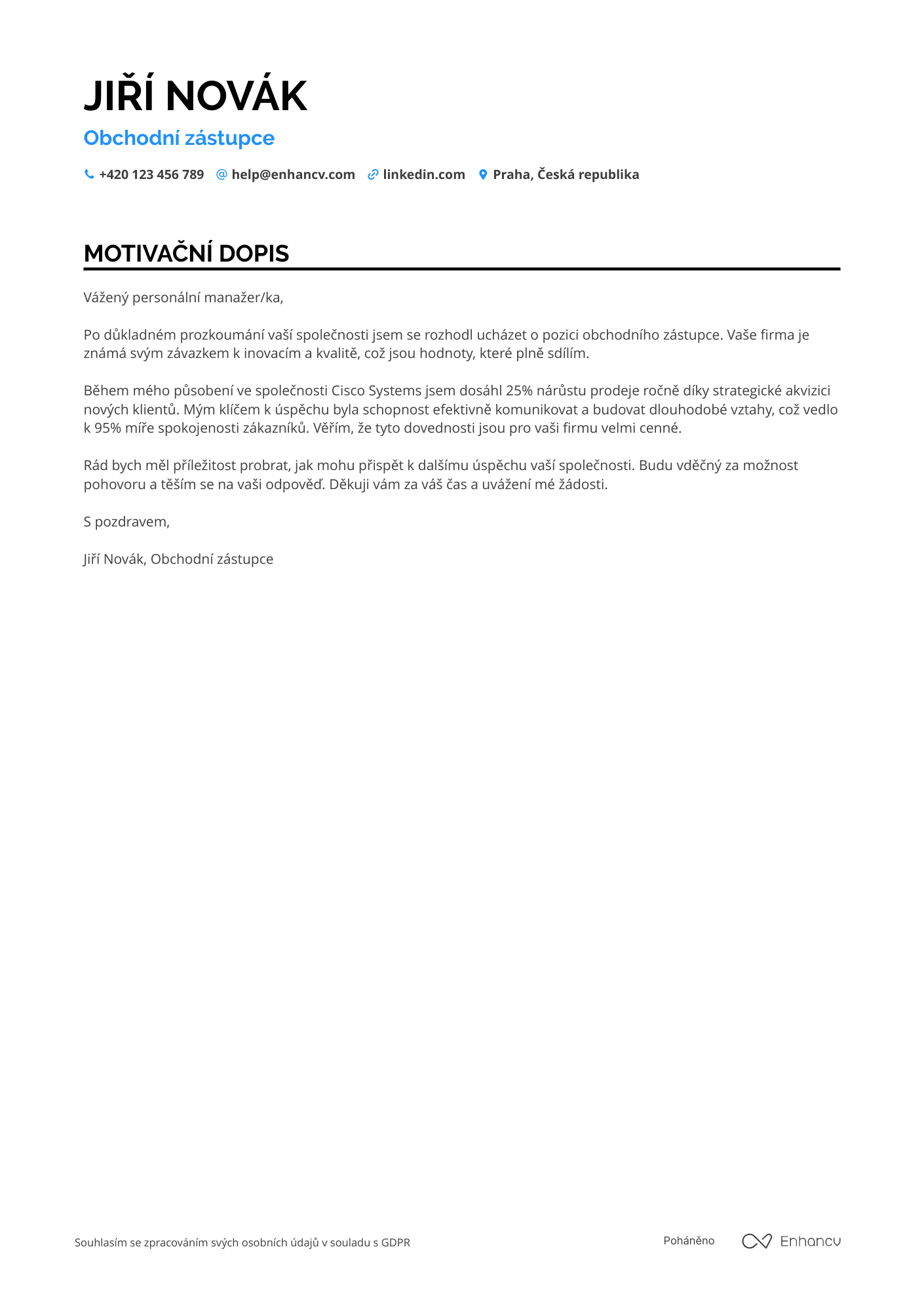 Cover Letter Example