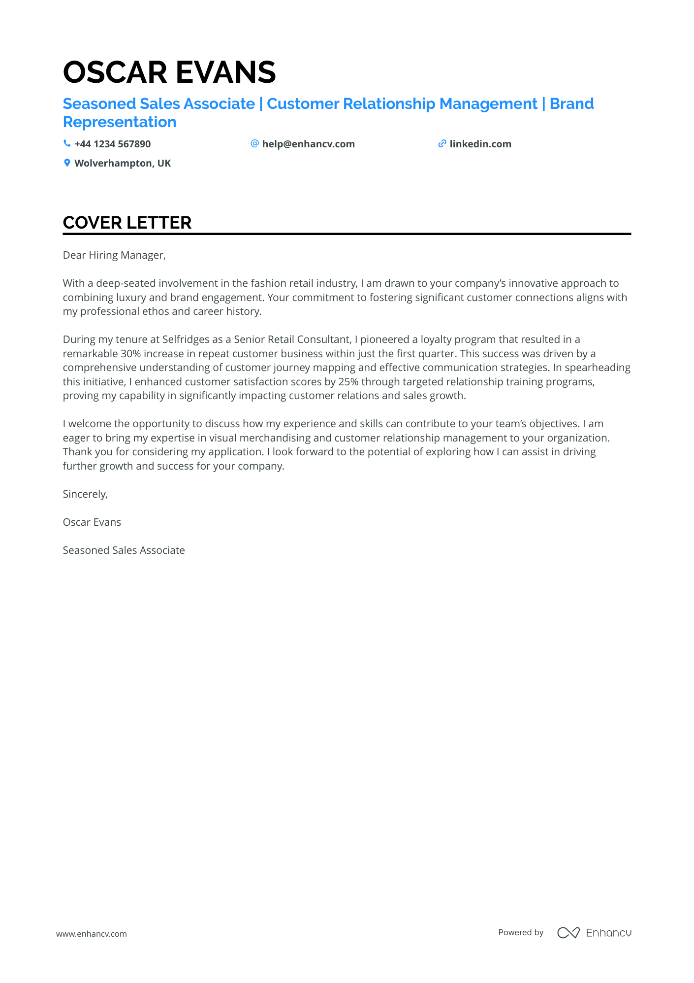 Cover Letter Example