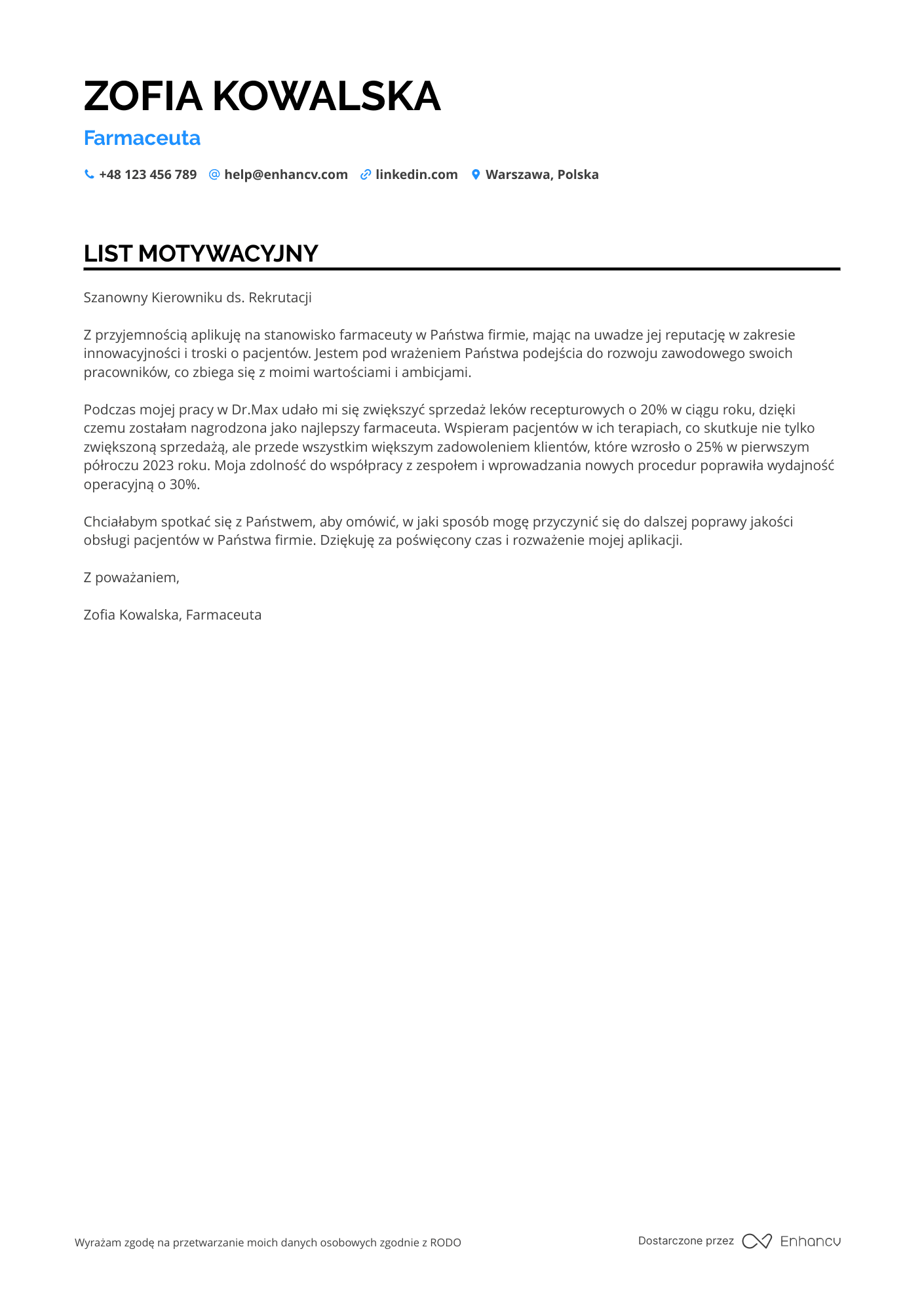 Cover Letter Example