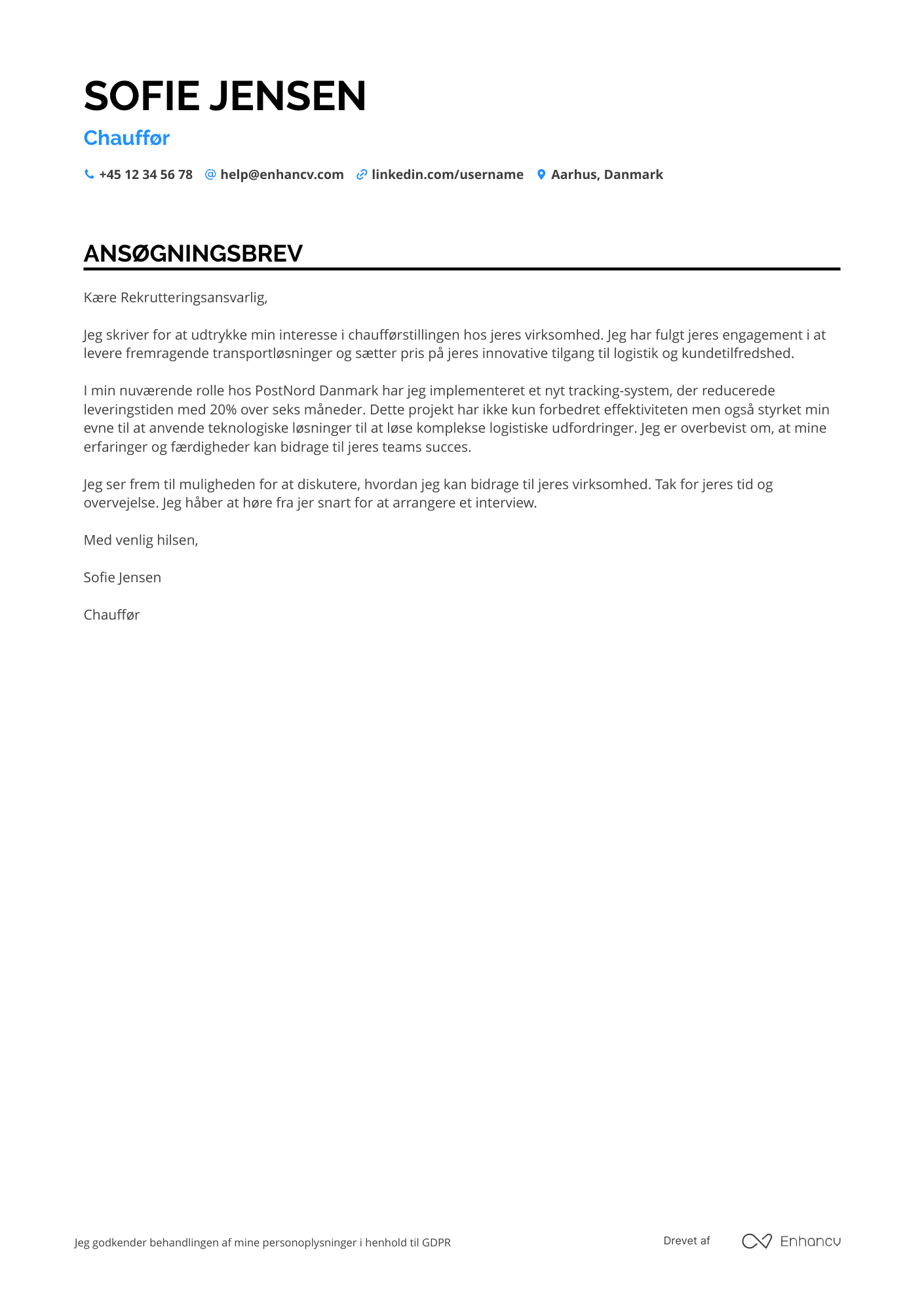 Cover Letter Example