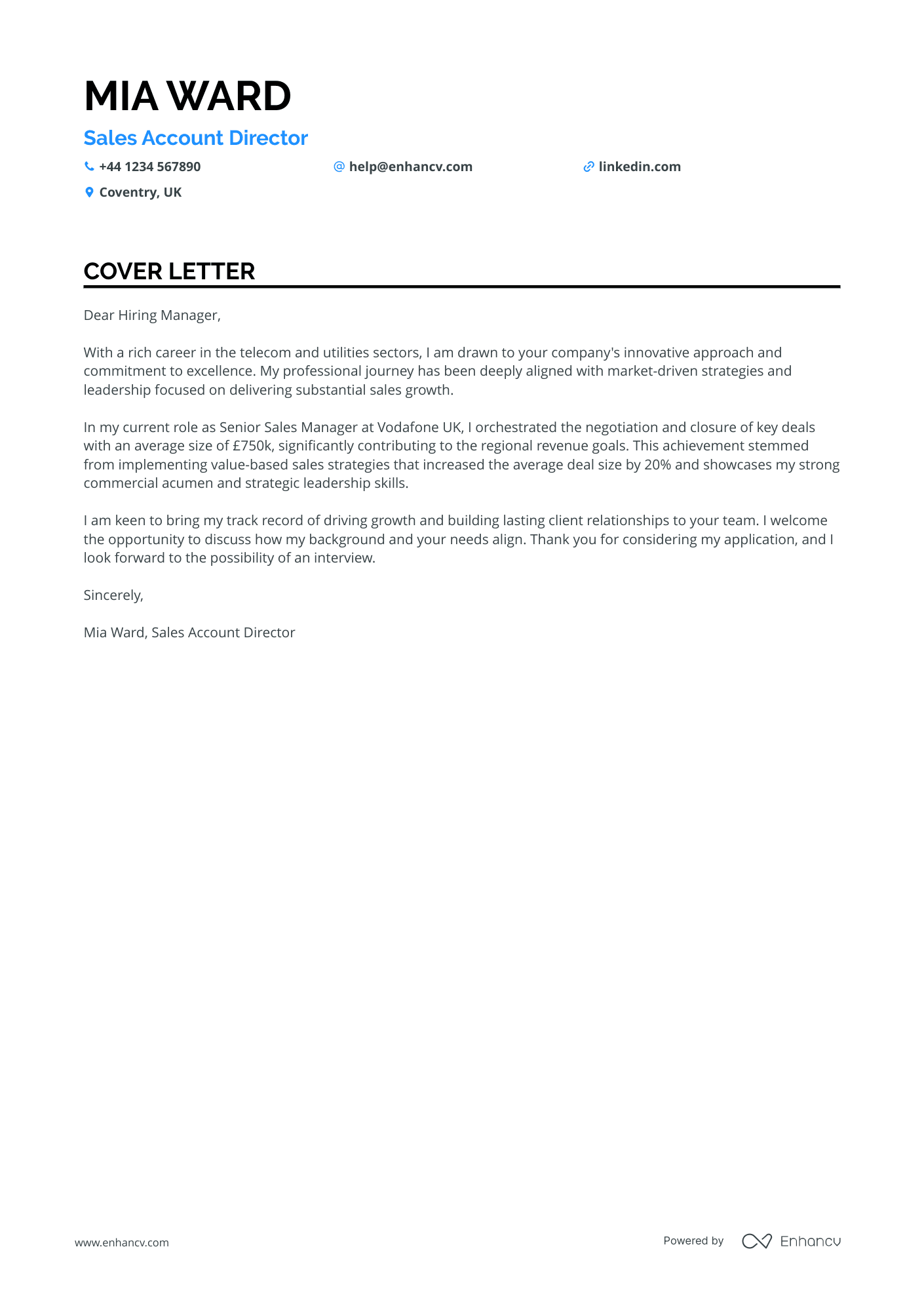 Cover Letter Example