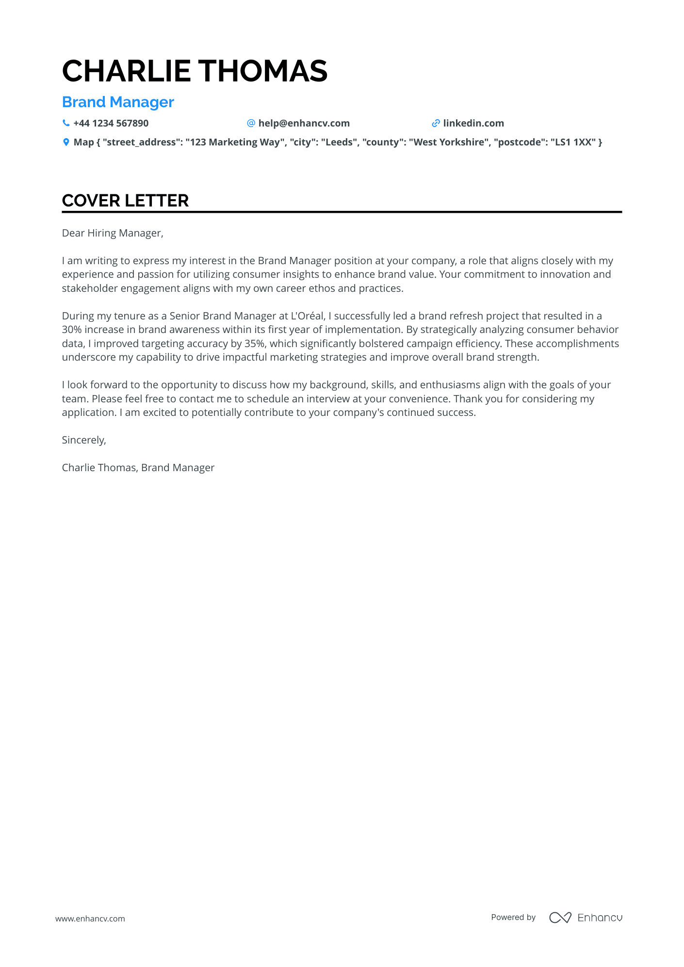 Cover Letter Example