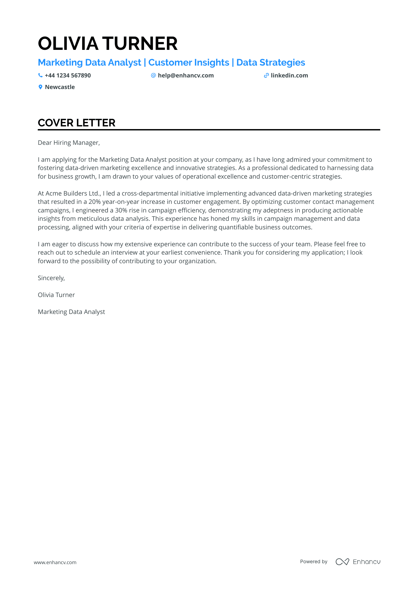 Cover Letter Example