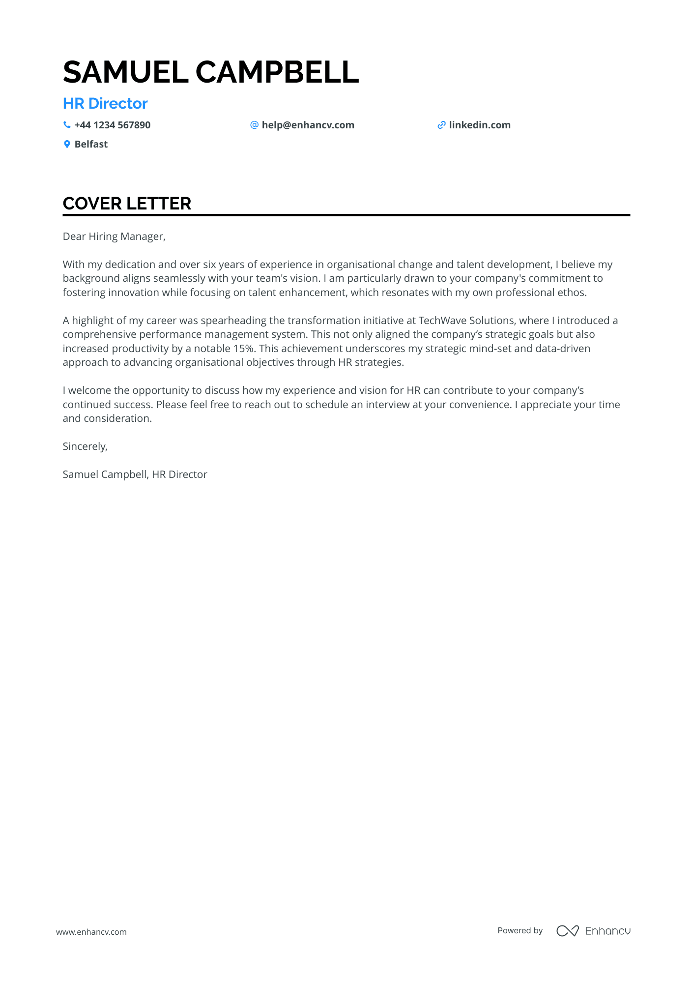 Cover Letter Example