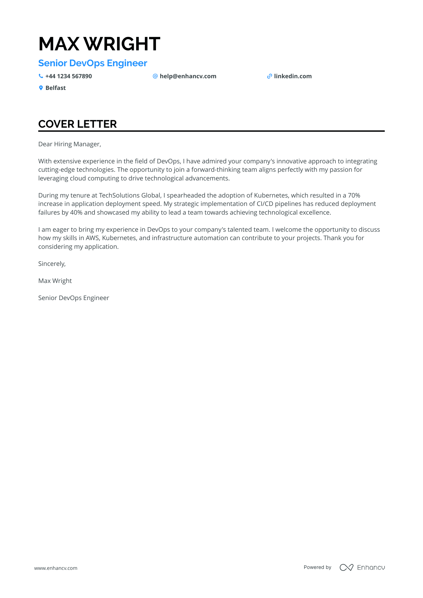 Cover Letter Example