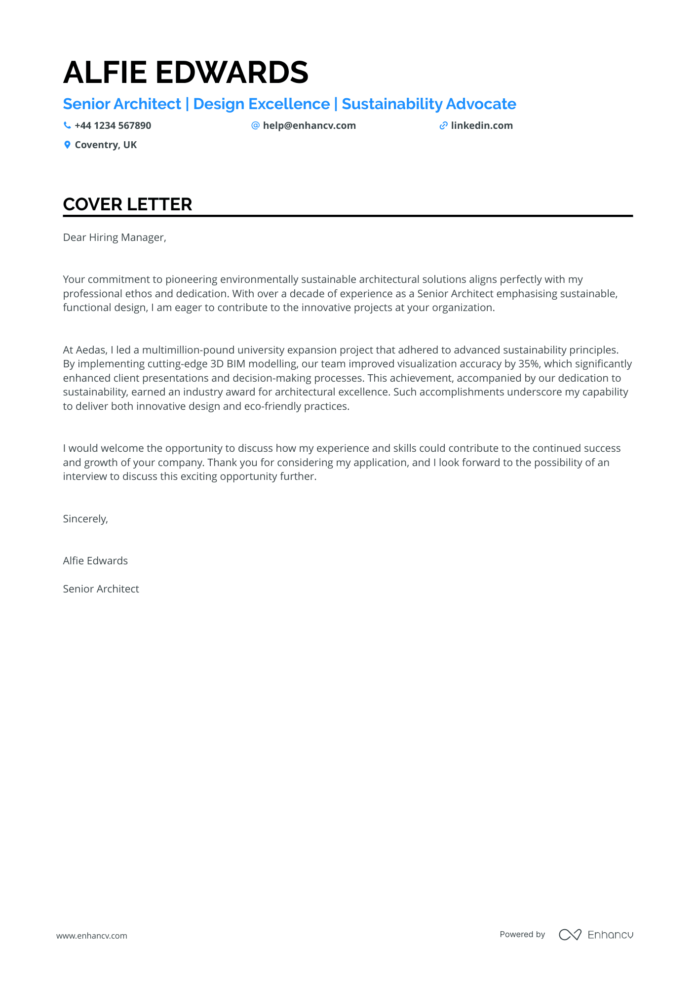 Cover Letter Example