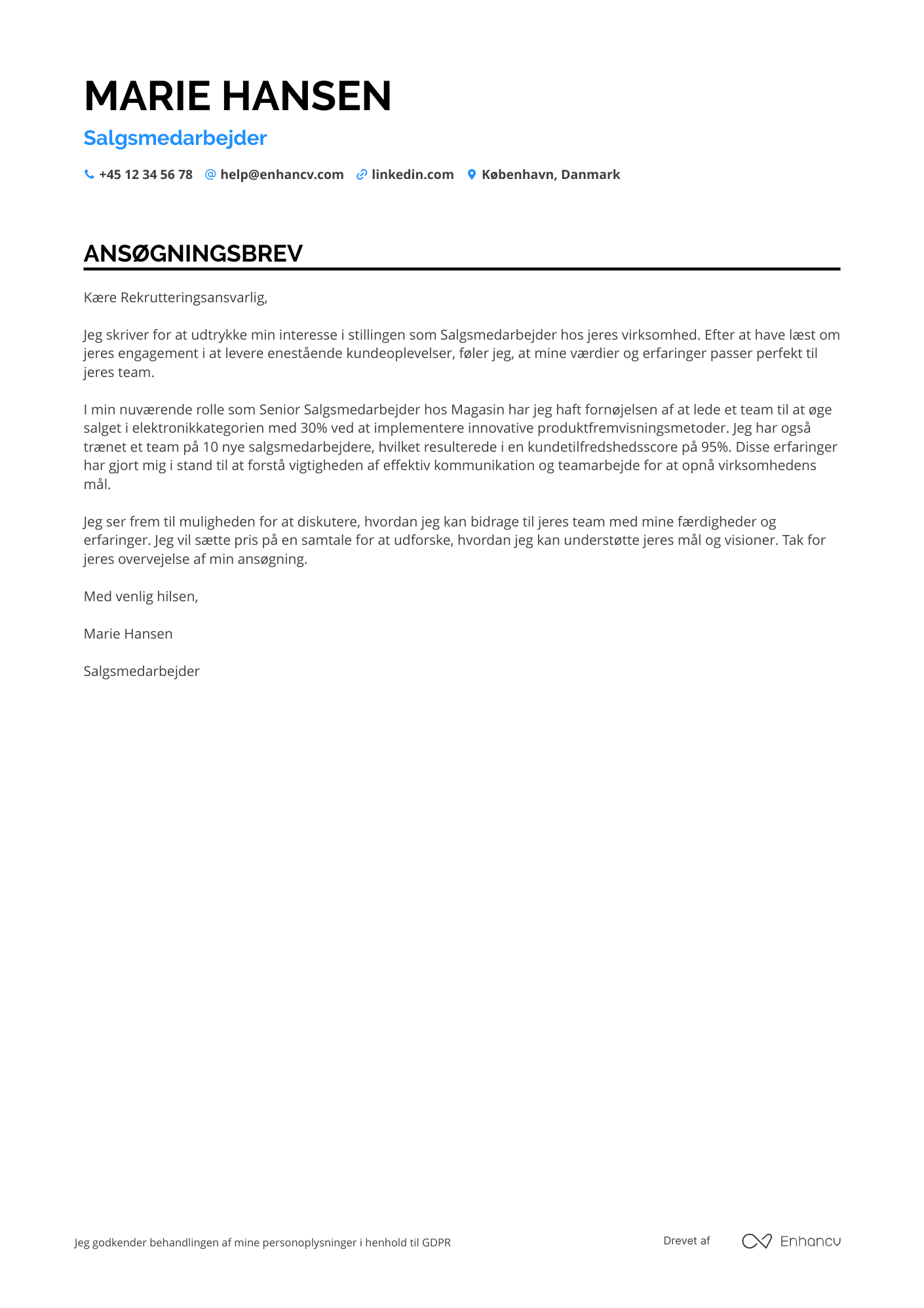 Cover Letter Example