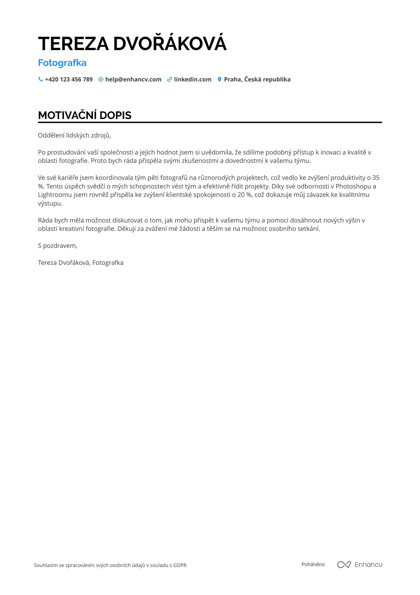 Cover Letter Example