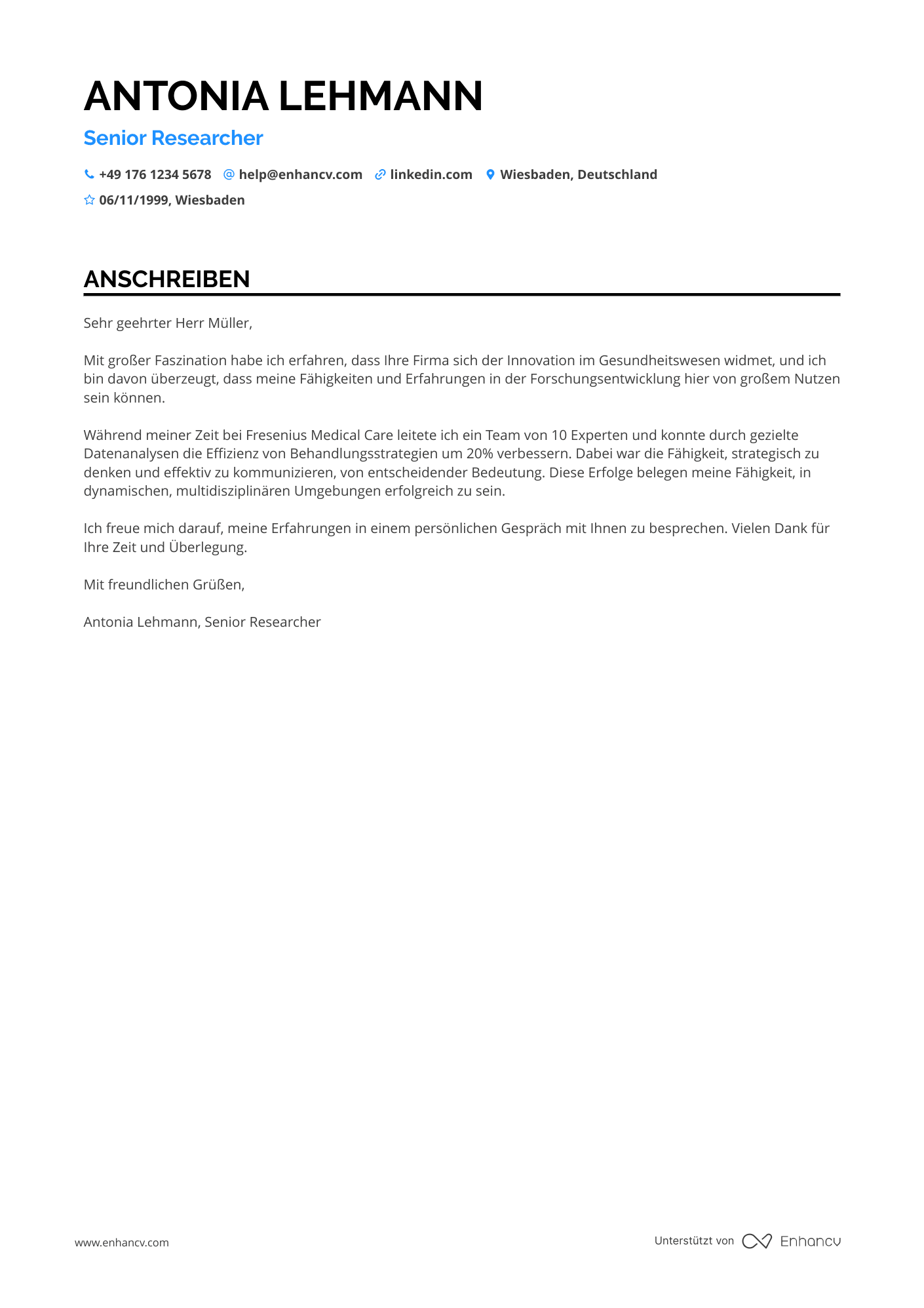 Cover Letter Example