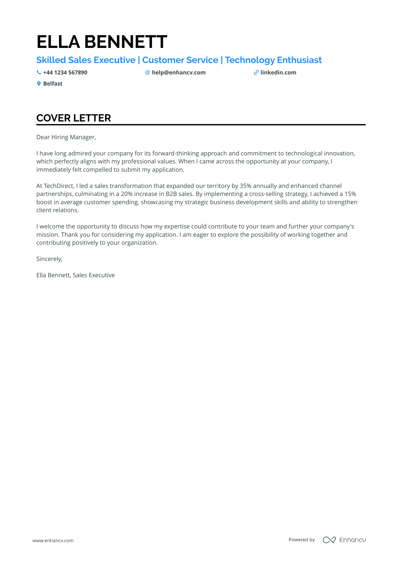 Cover Letter Example