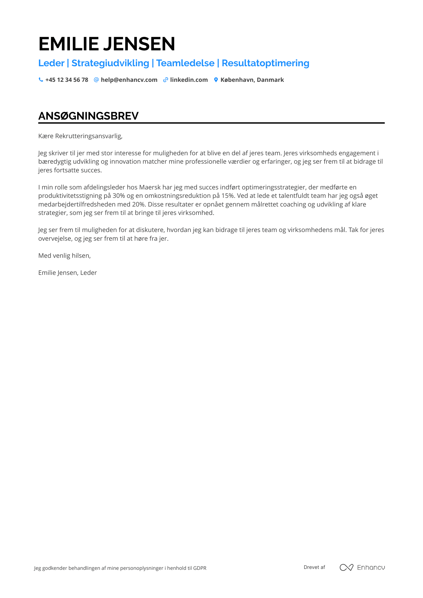 Cover Letter Example