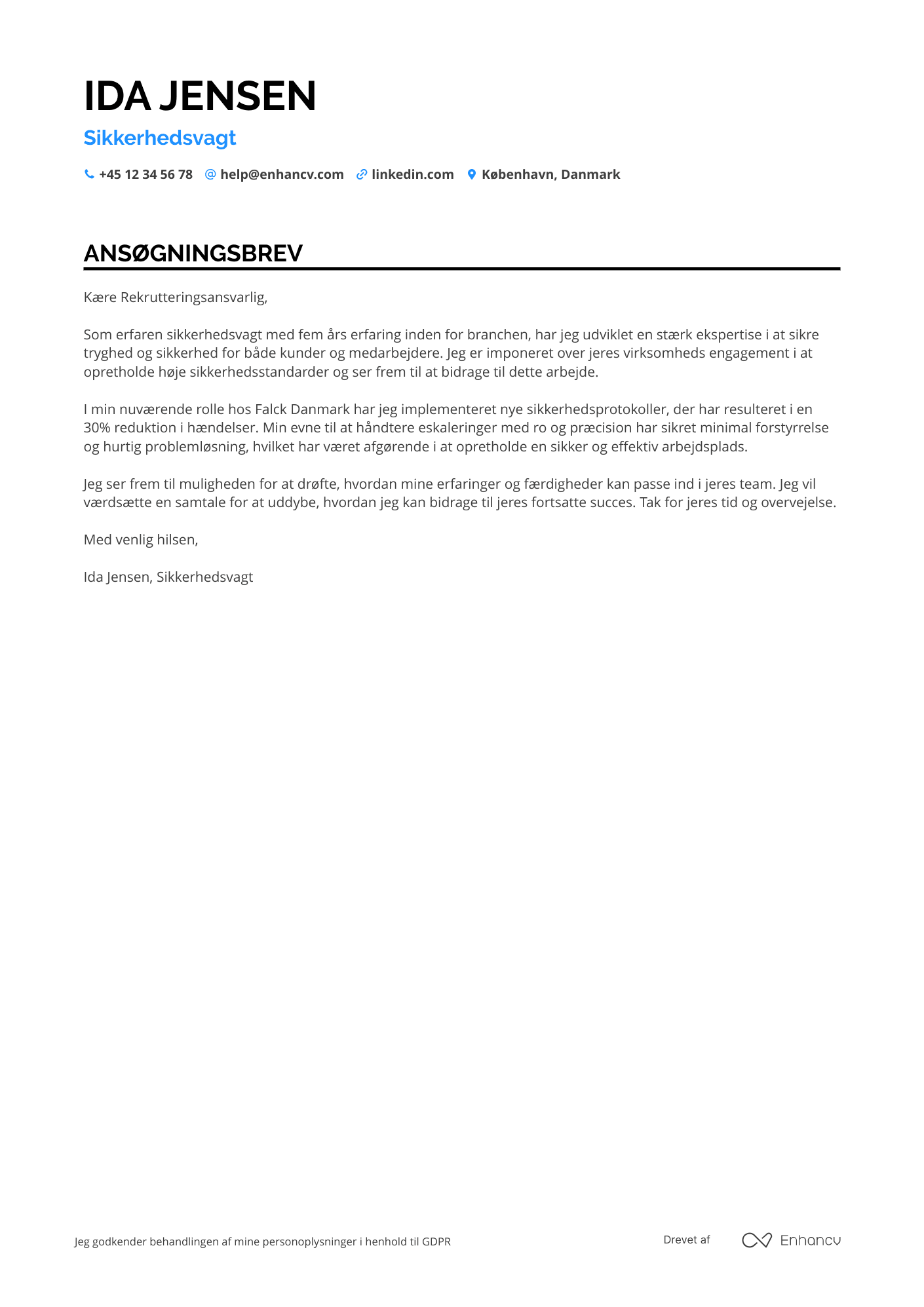 Cover Letter Example