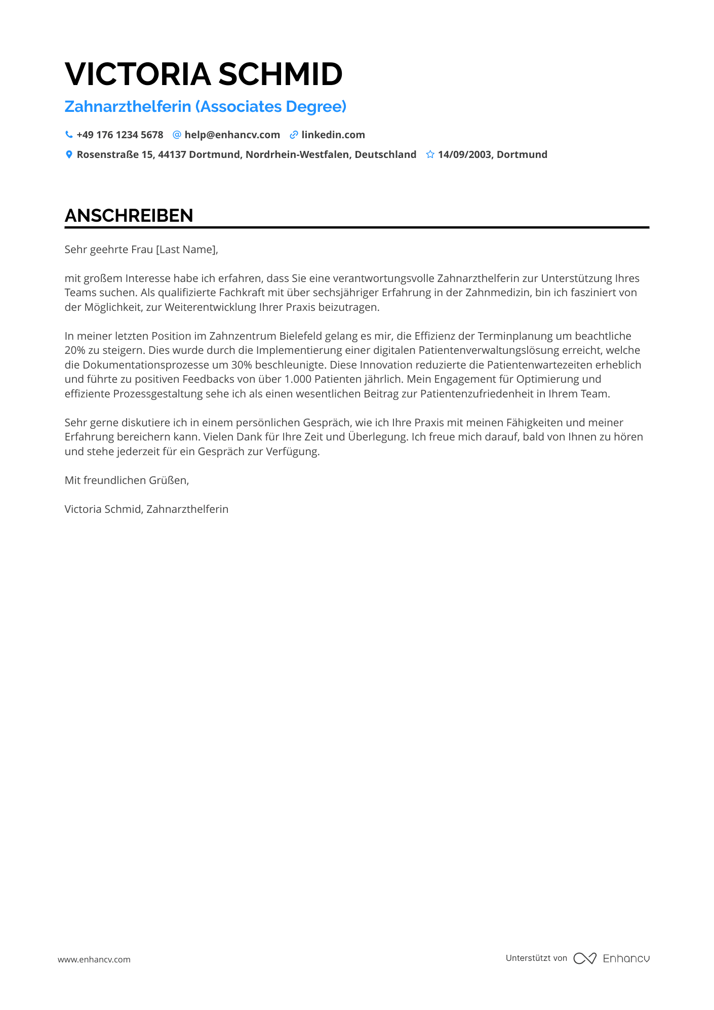 Cover Letter Example