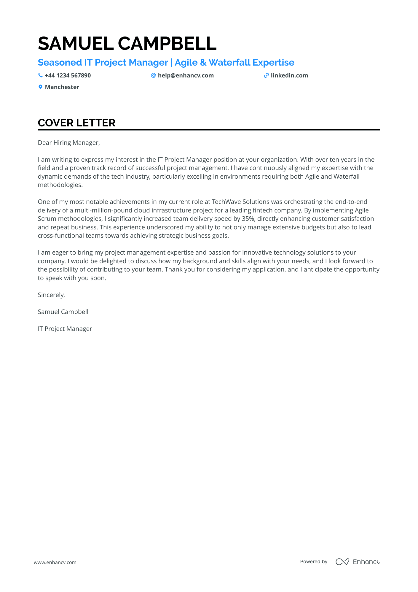 Cover Letter Example
