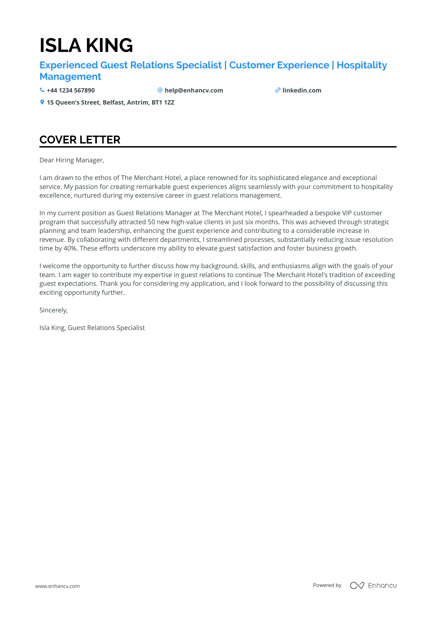 Cover Letter Example