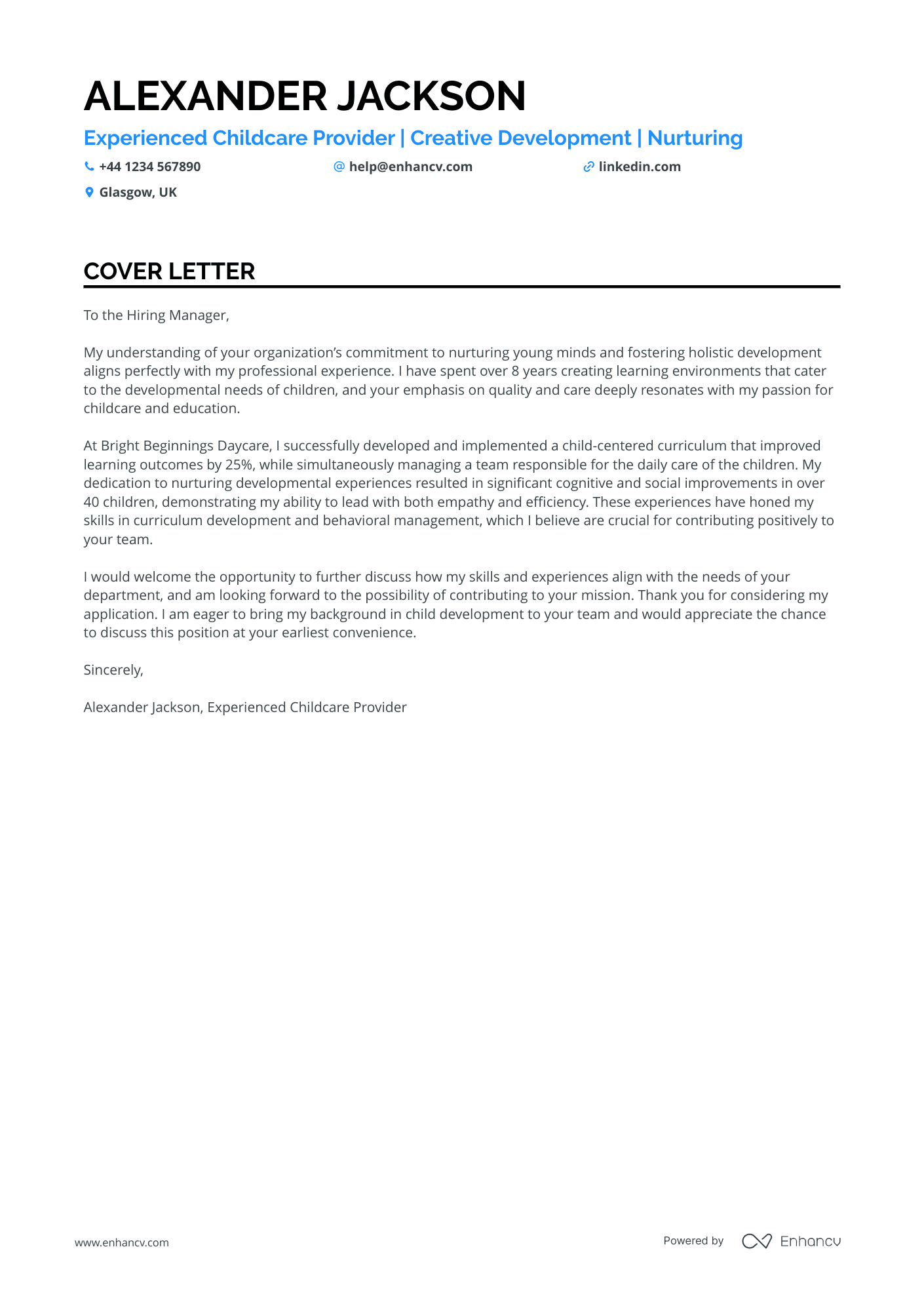 Cover Letter Example