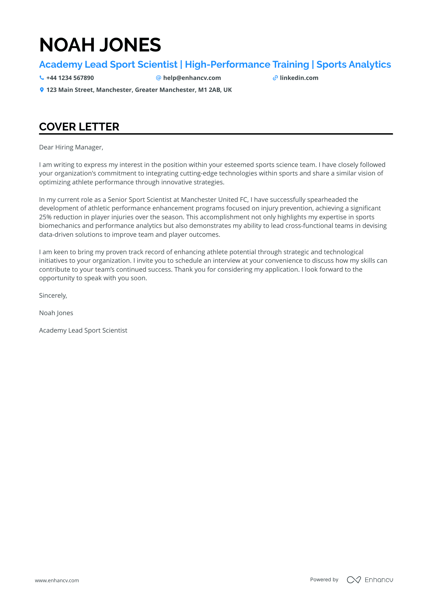 Cover Letter Example