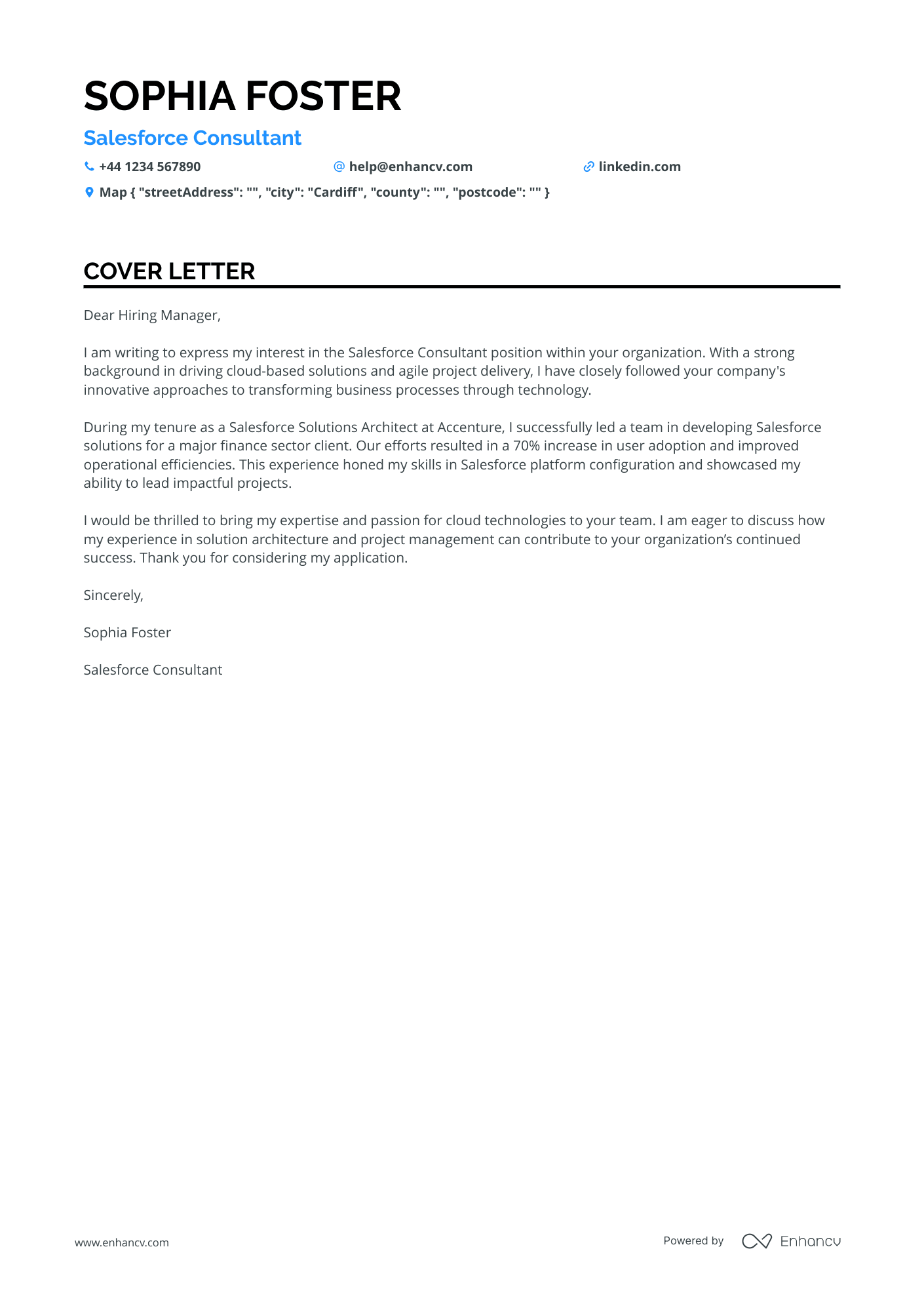 Cover Letter Example