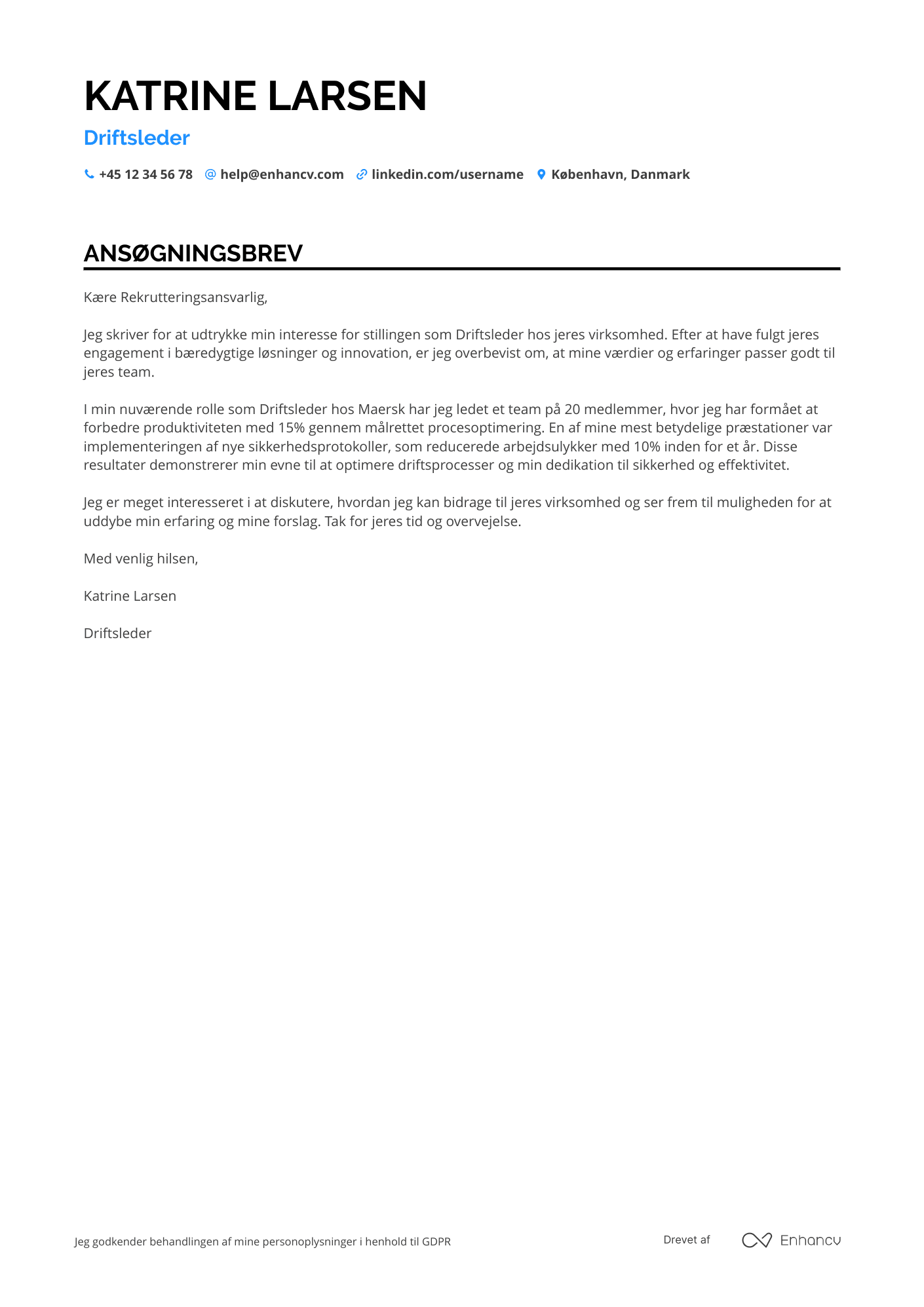 Cover Letter Example