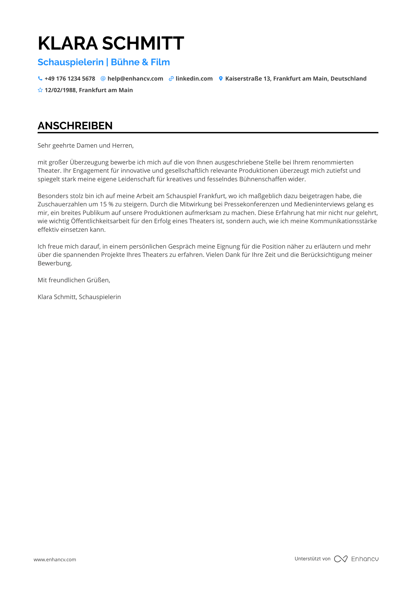 Cover Letter Example