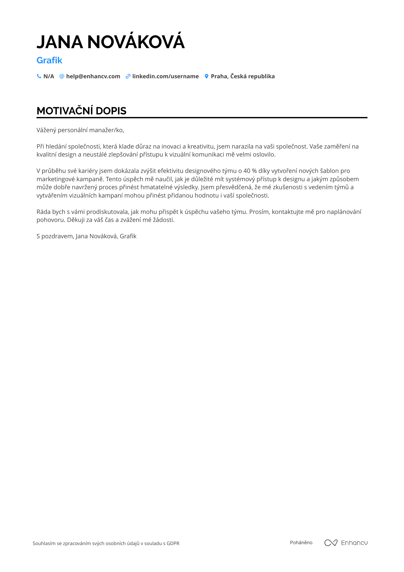 Cover Letter Example