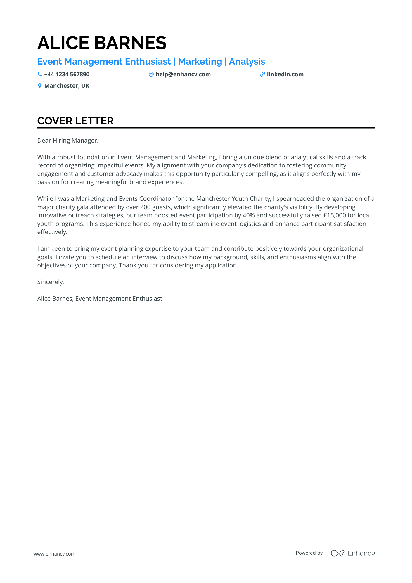 Cover Letter Example