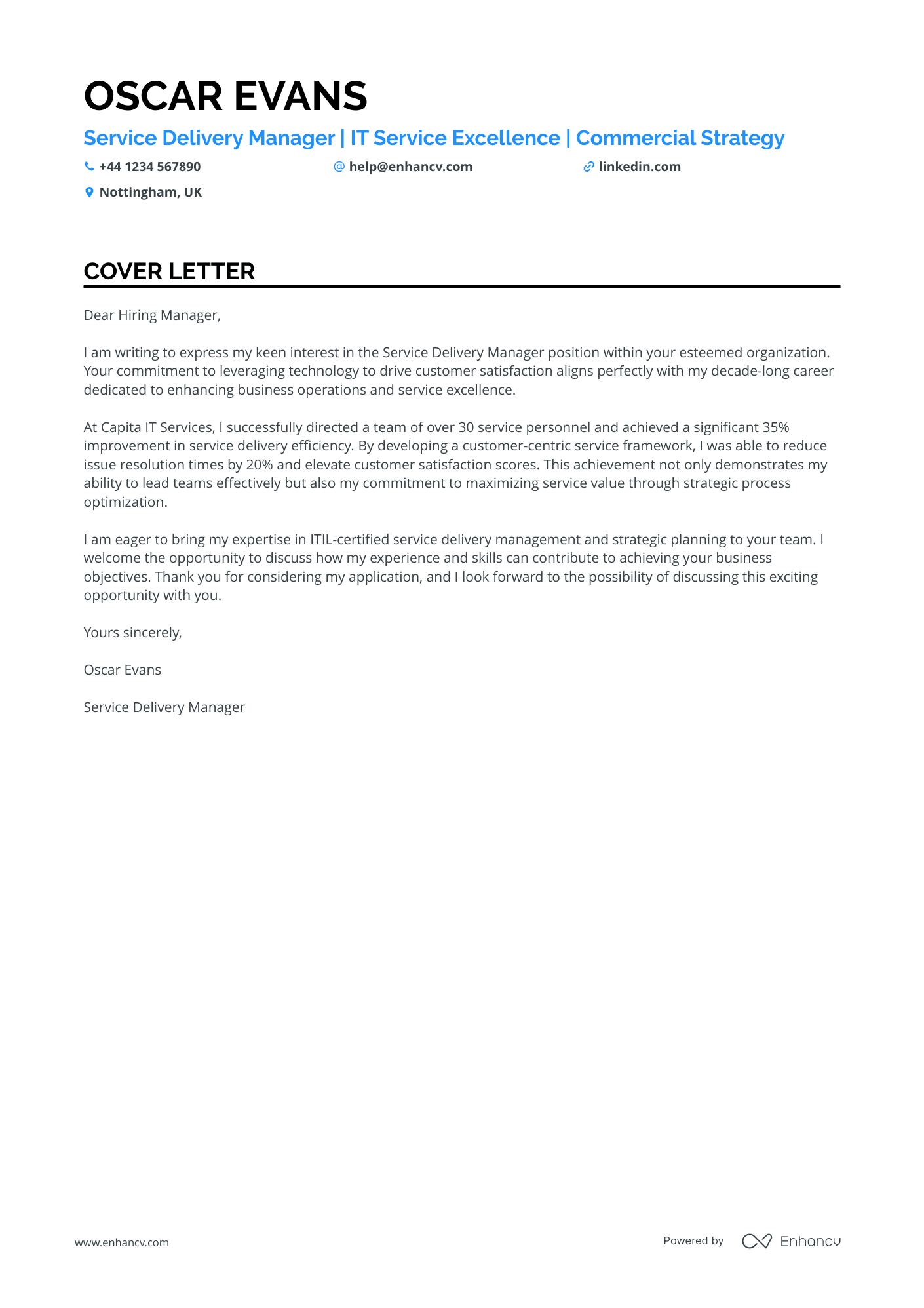 Cover Letter Example
