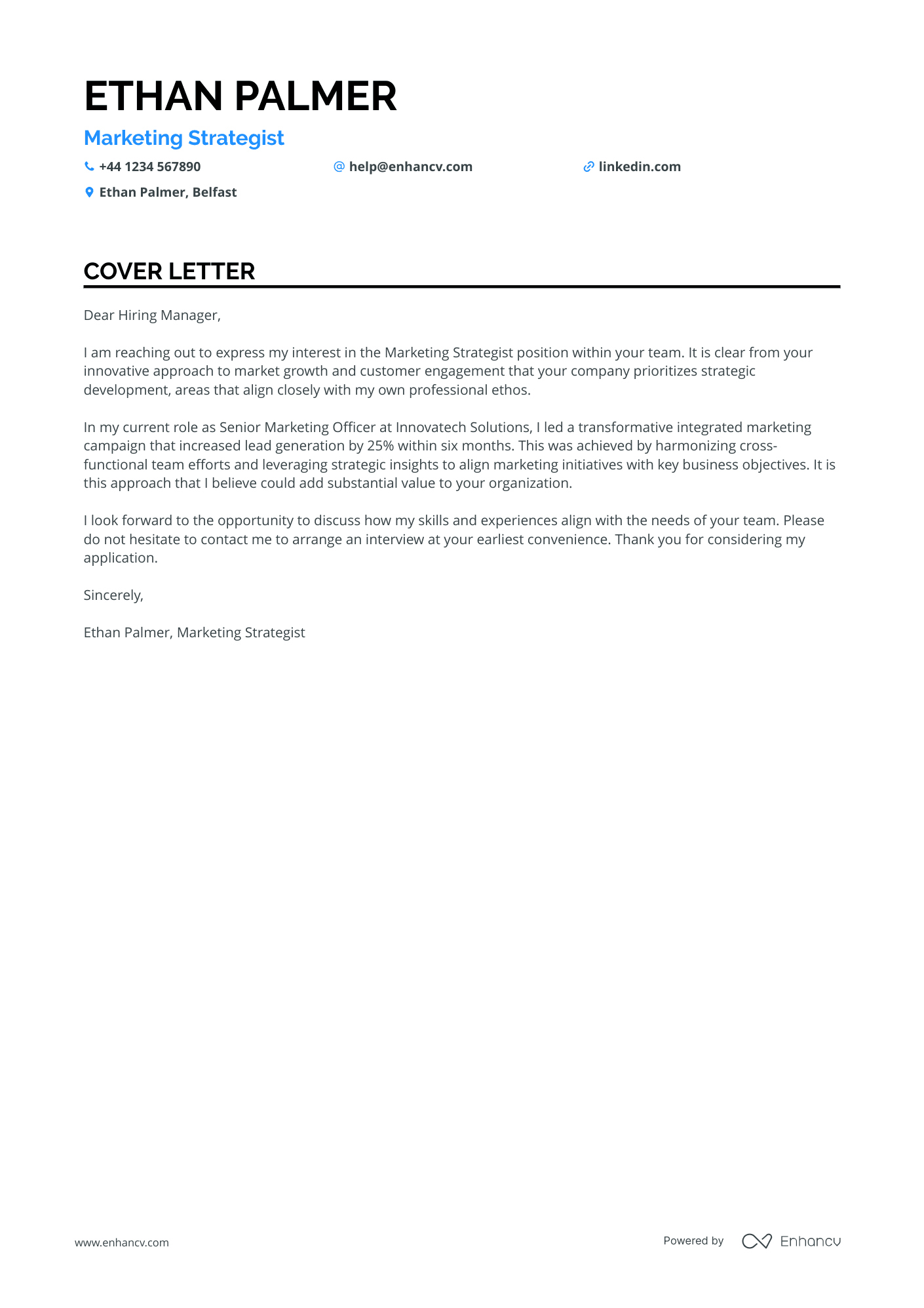 Cover Letter Example