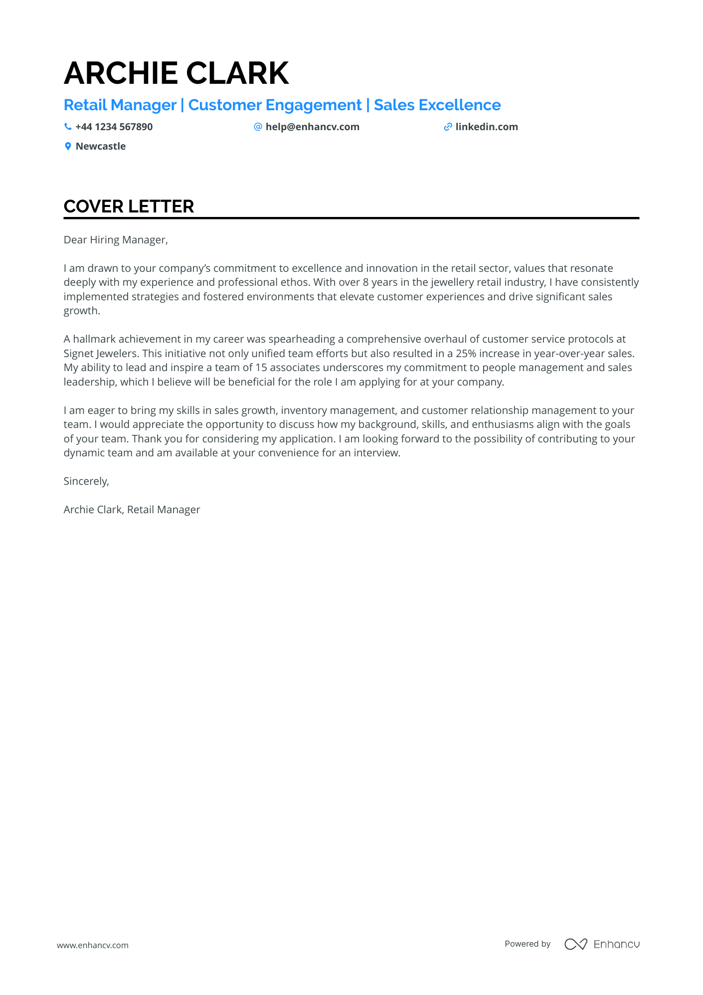 Cover Letter Example