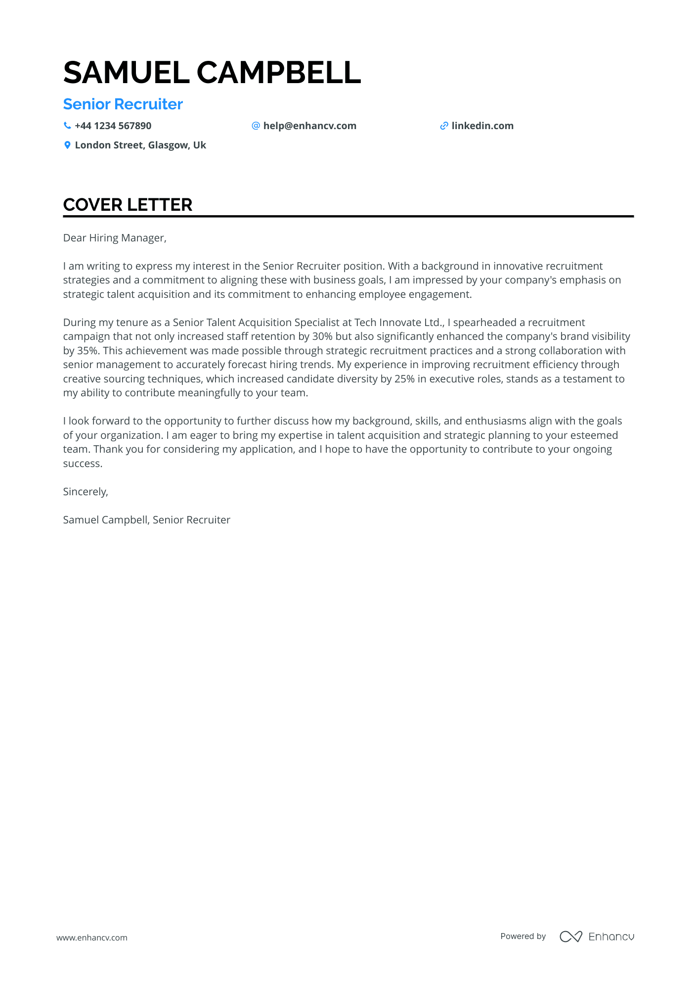 Cover Letter Example