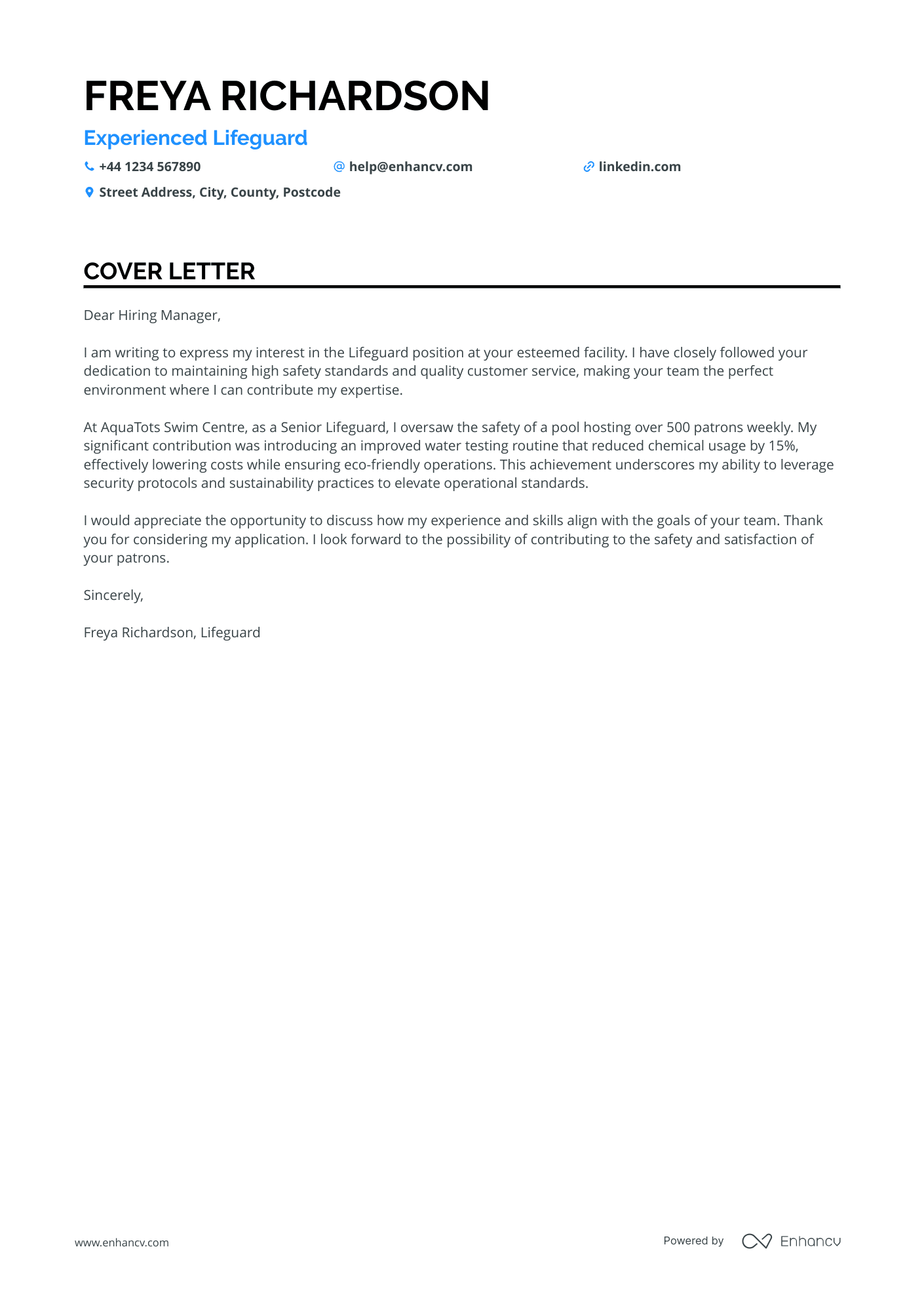 Cover Letter Example