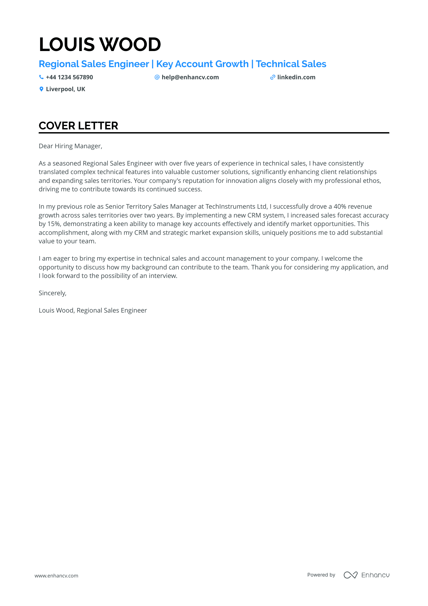 Cover Letter Example