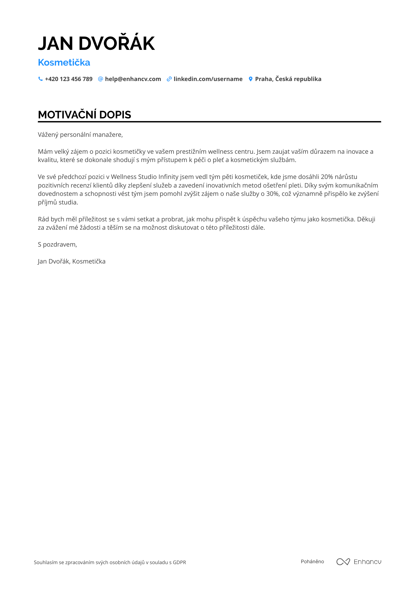 Cover Letter Example