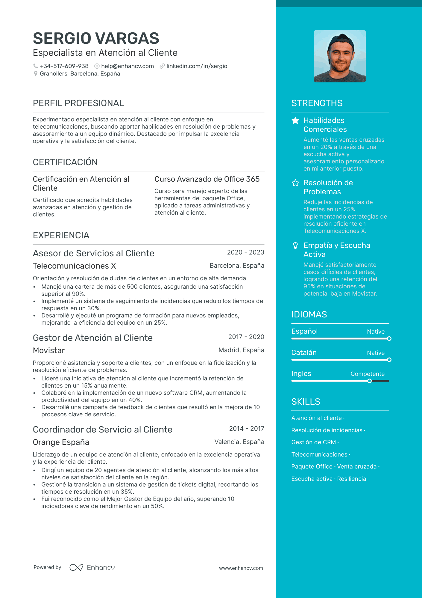 Ejemplos De Curr culums De Atenci n Al Cliente Y Gu a Para 2024 Enhancv