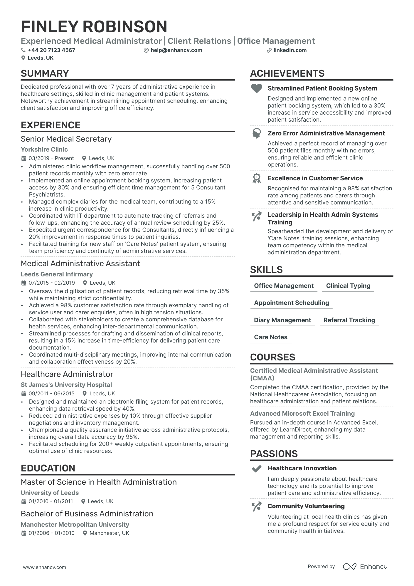 medical resume example