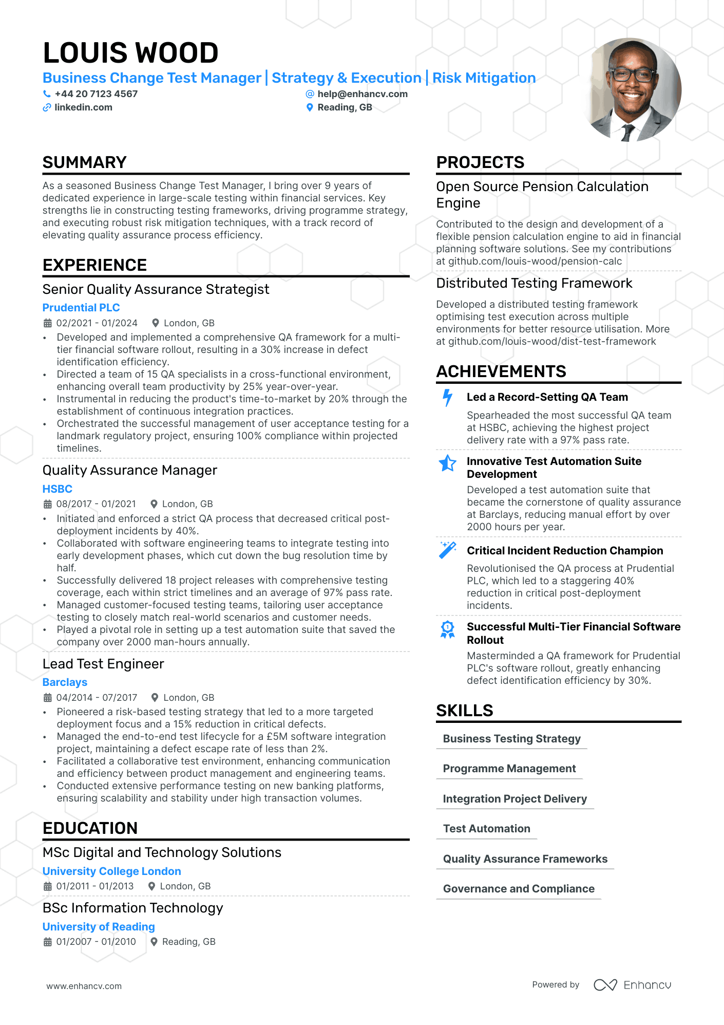Test Manager CV Examples & Guide for 2024