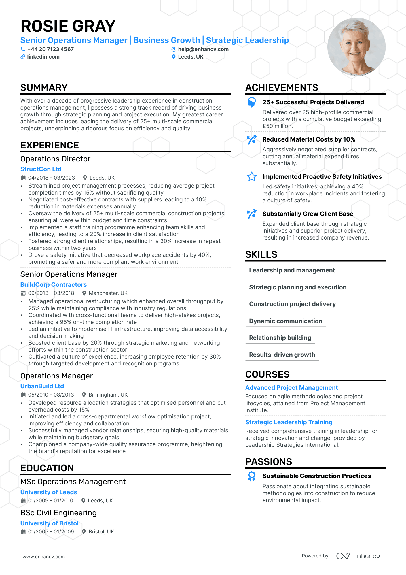 director of operations resume example