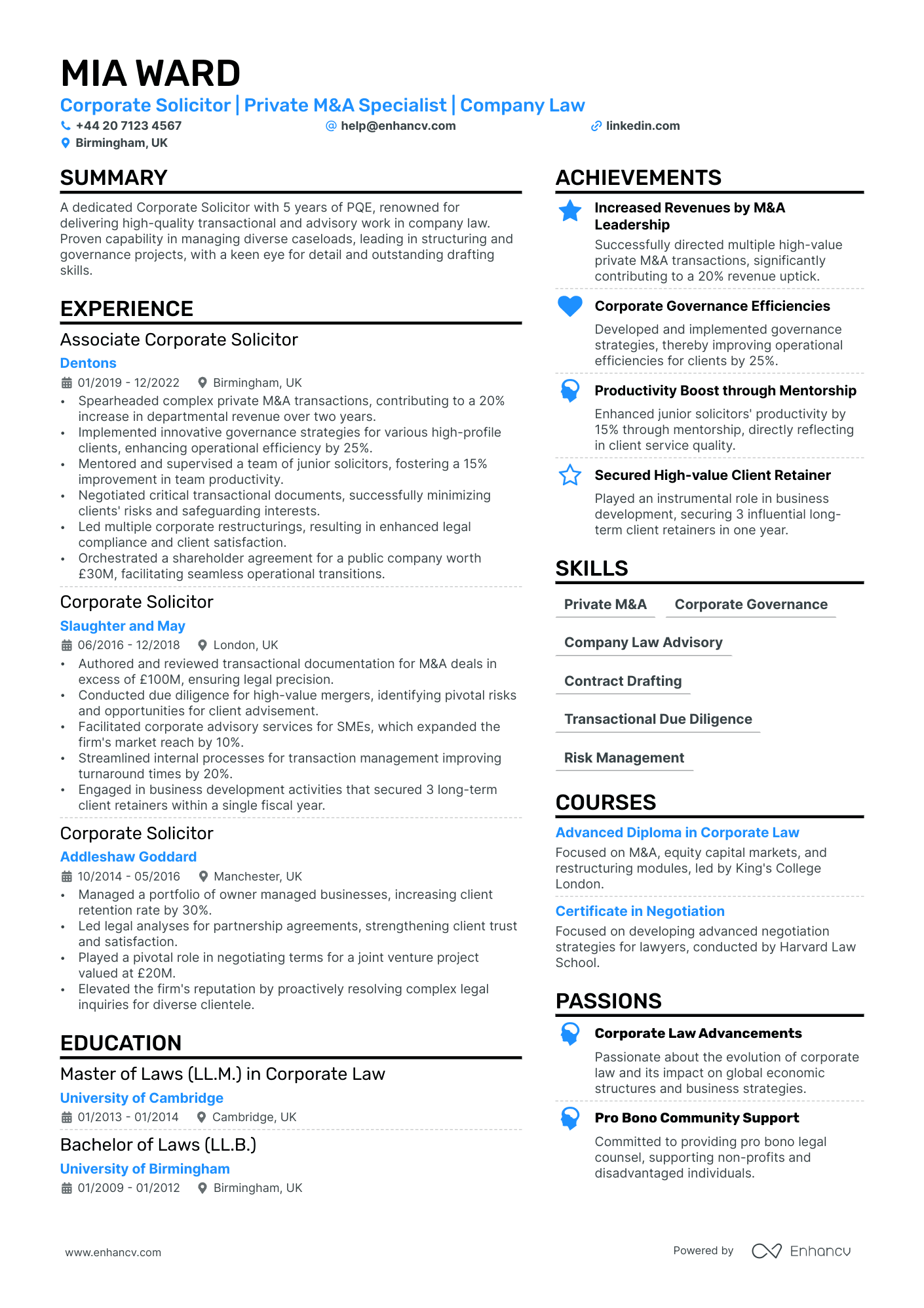 solicitor resume example