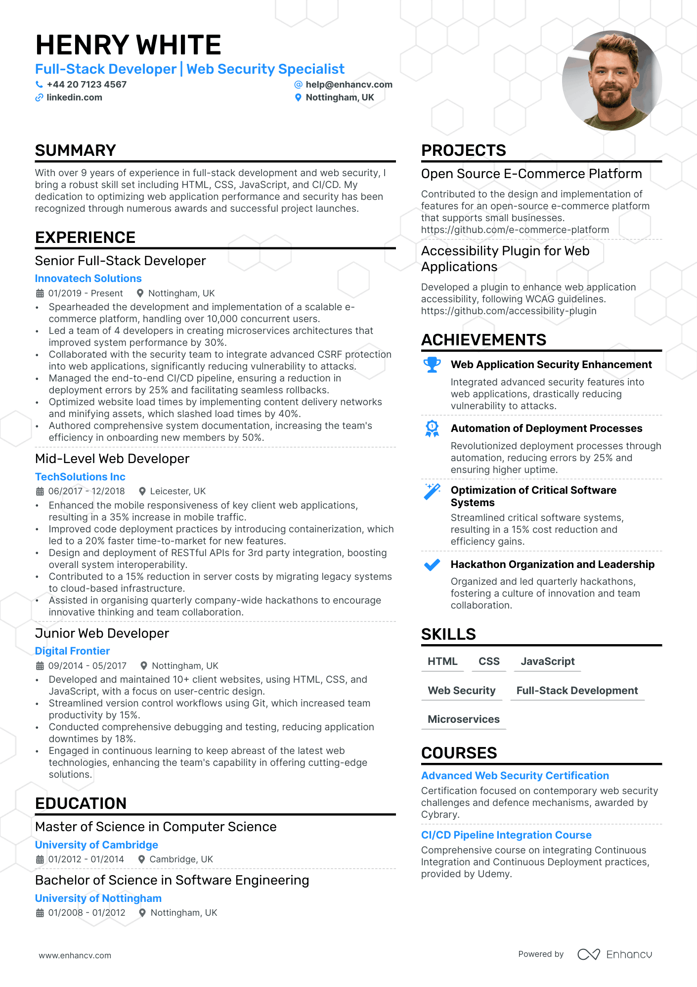 Junior Web Developer CV Examples & Guide for 2024