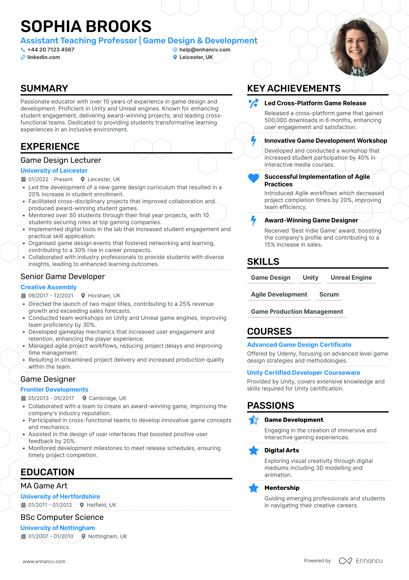 Game Design CV Examples & Guide for 2026