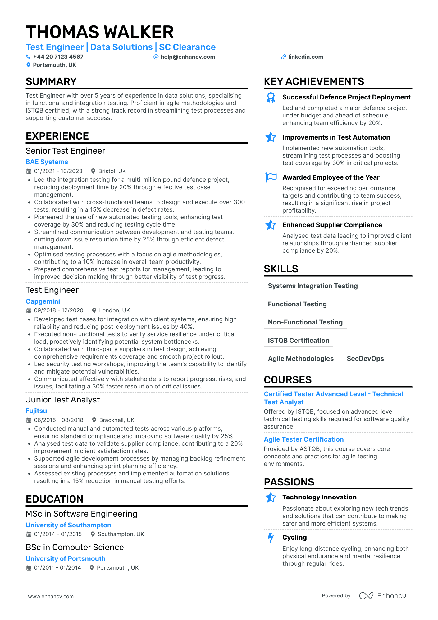 Software Tester CV Examples & Guide for 2026