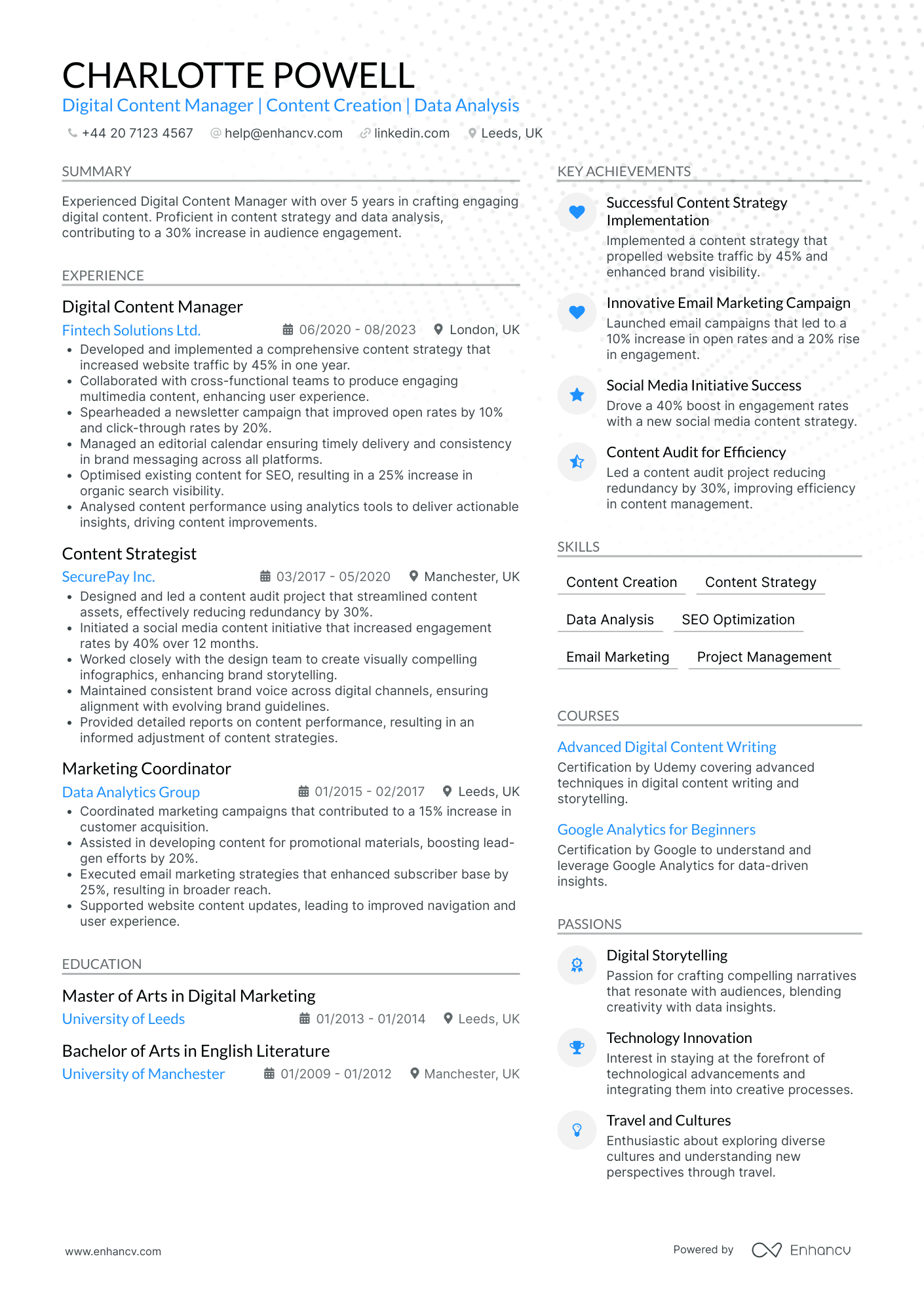 Digital Marketing Manager CV Examples & Guide for 2026