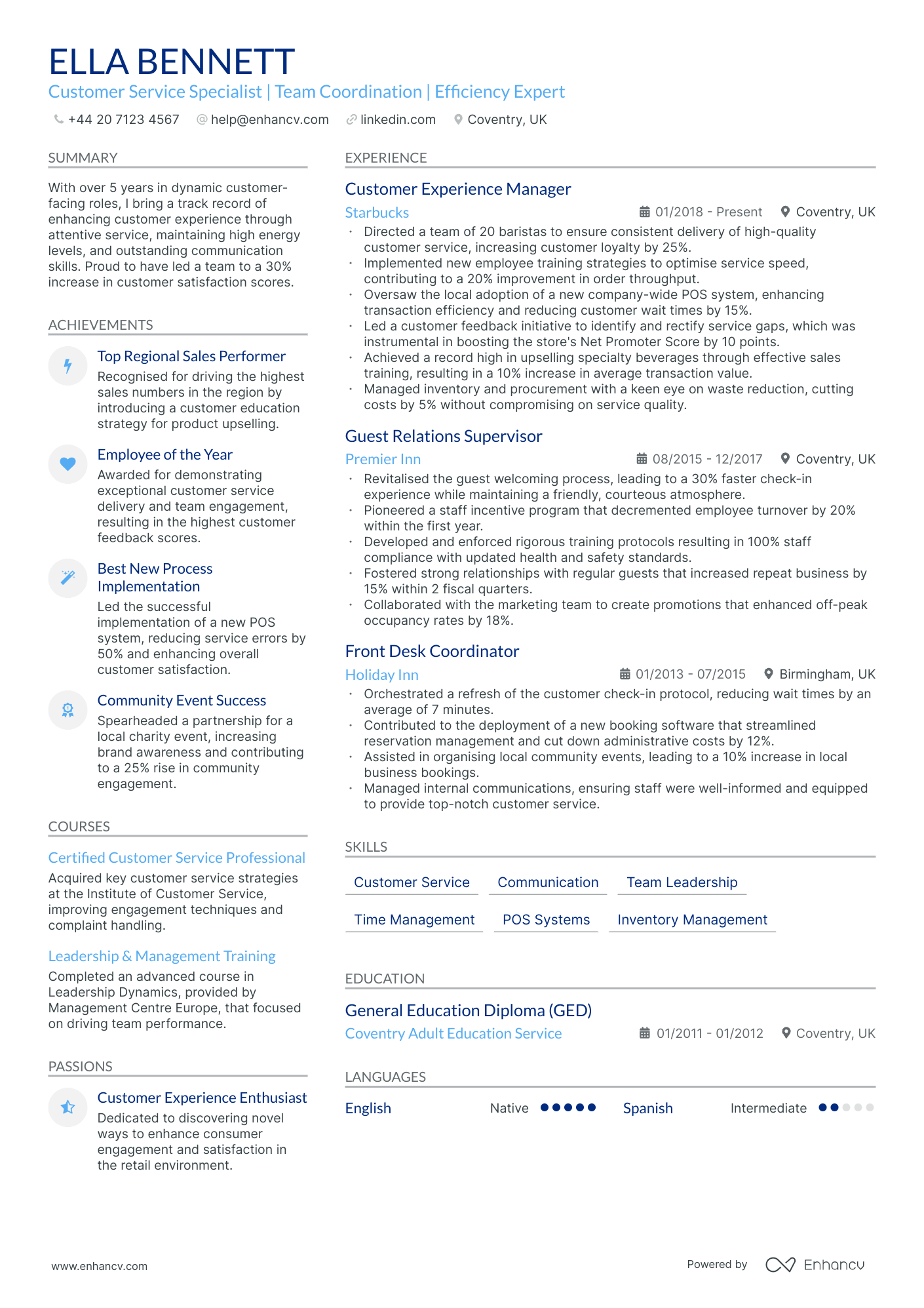 McDonalds CV Examples & Guide for 2025