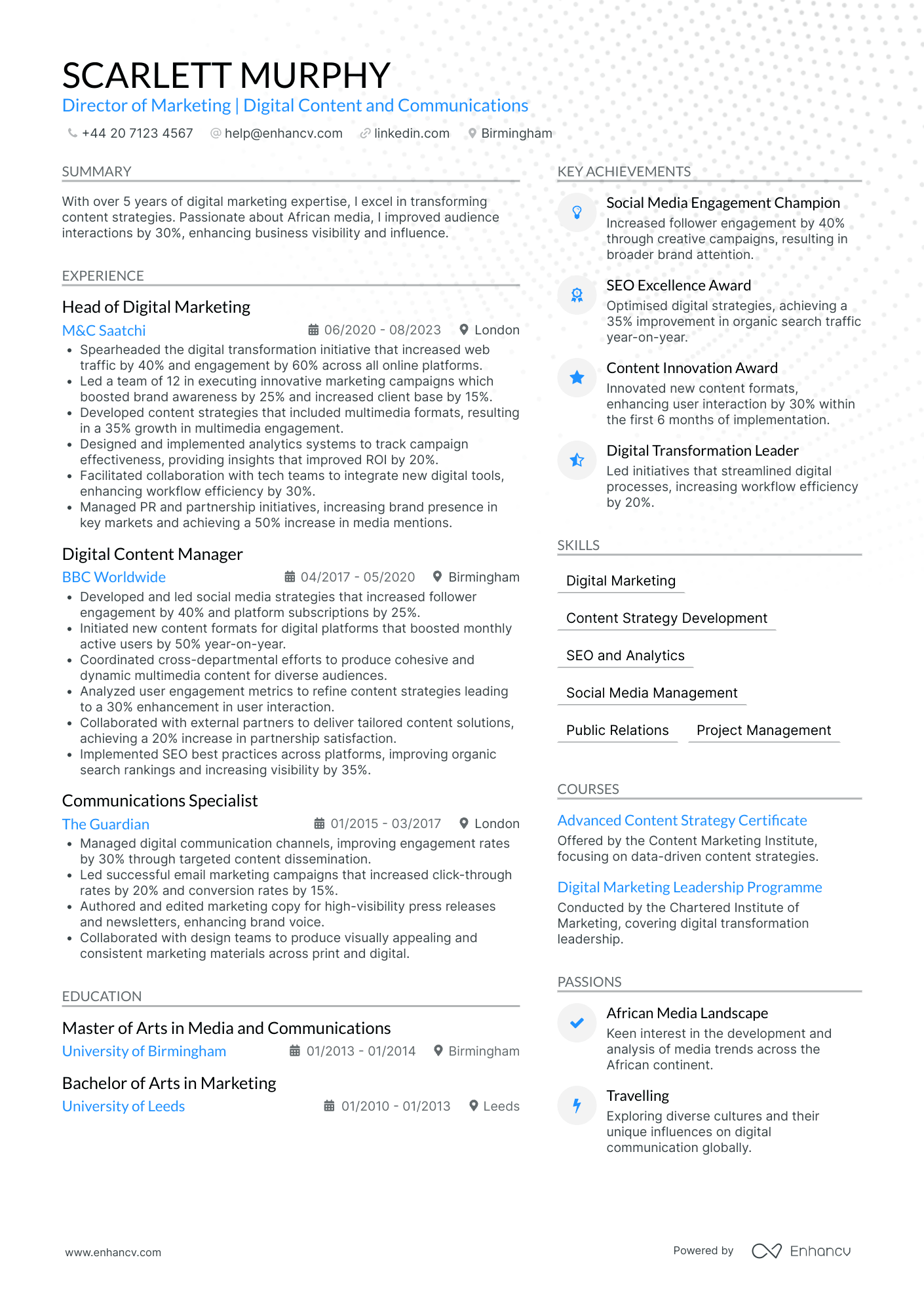 Marketing Director CV Examples & Guide for 2026