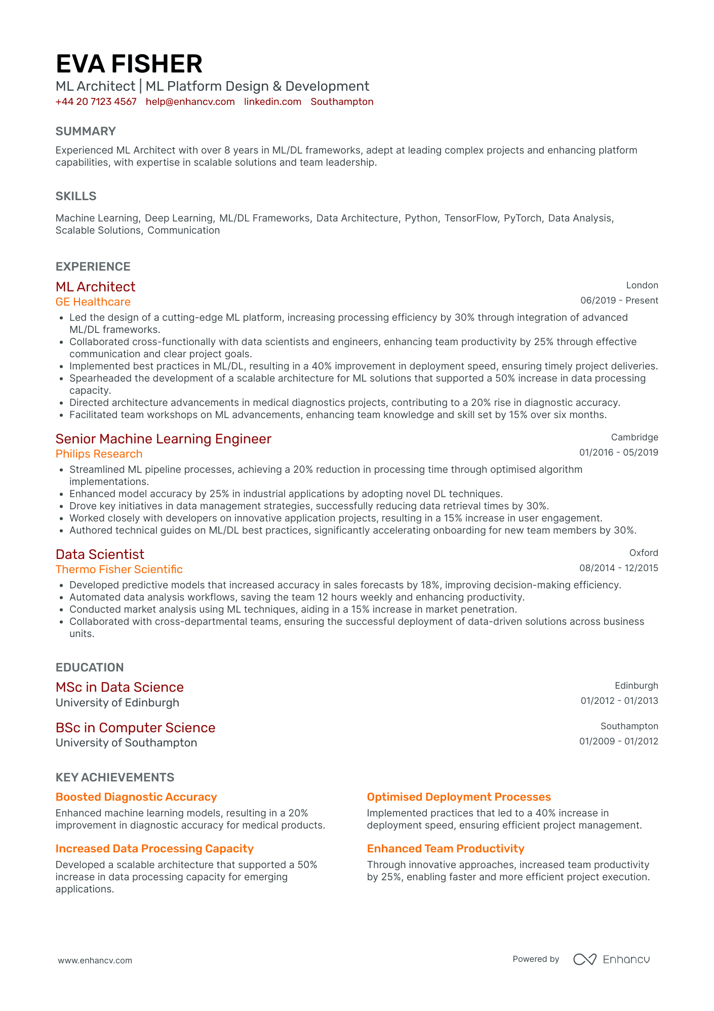Machine Learning CV Examples & Guide for 2026